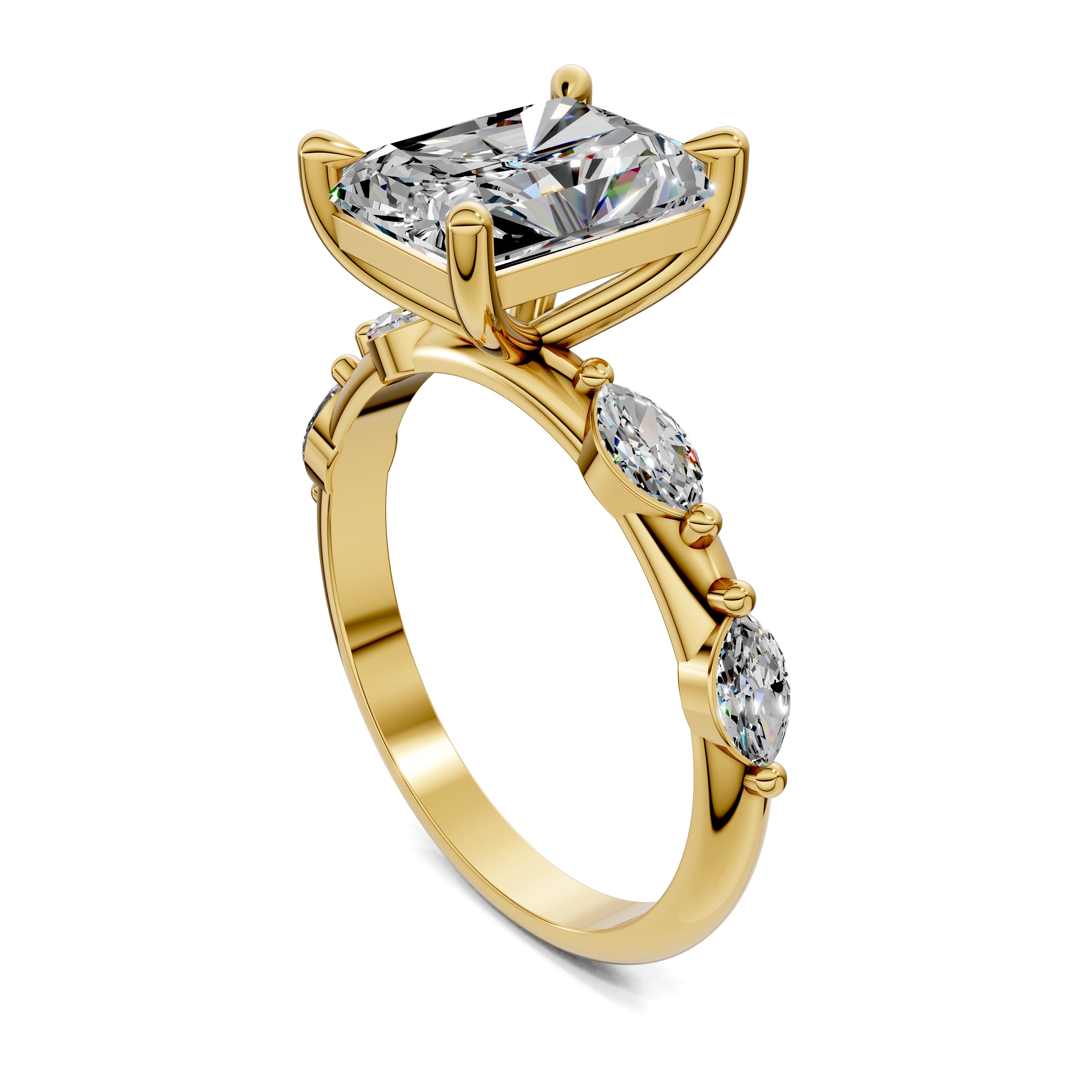 Valora Radiant Sculpted Crescent Ring