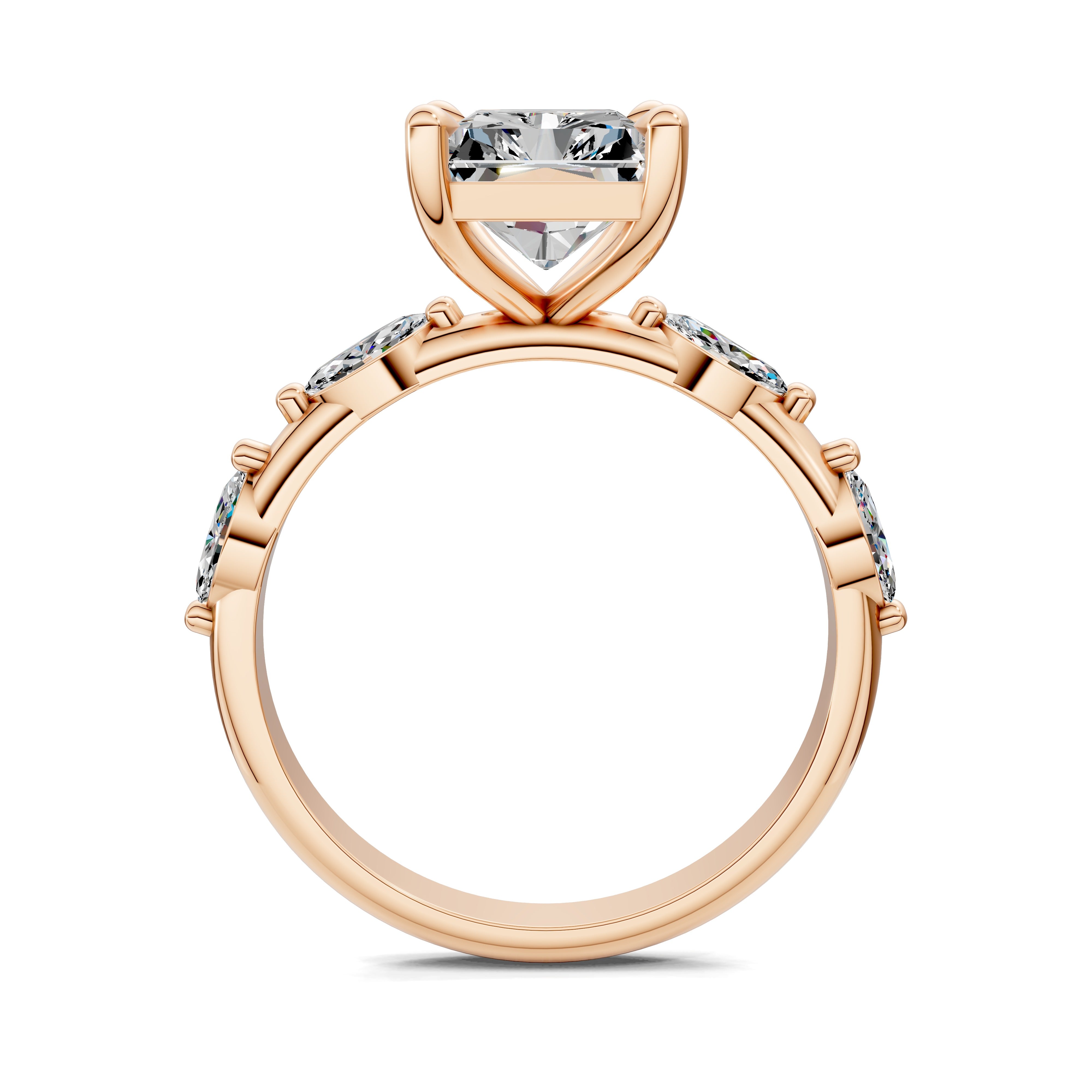 Valora Radiant Sculpted Crescent Ring