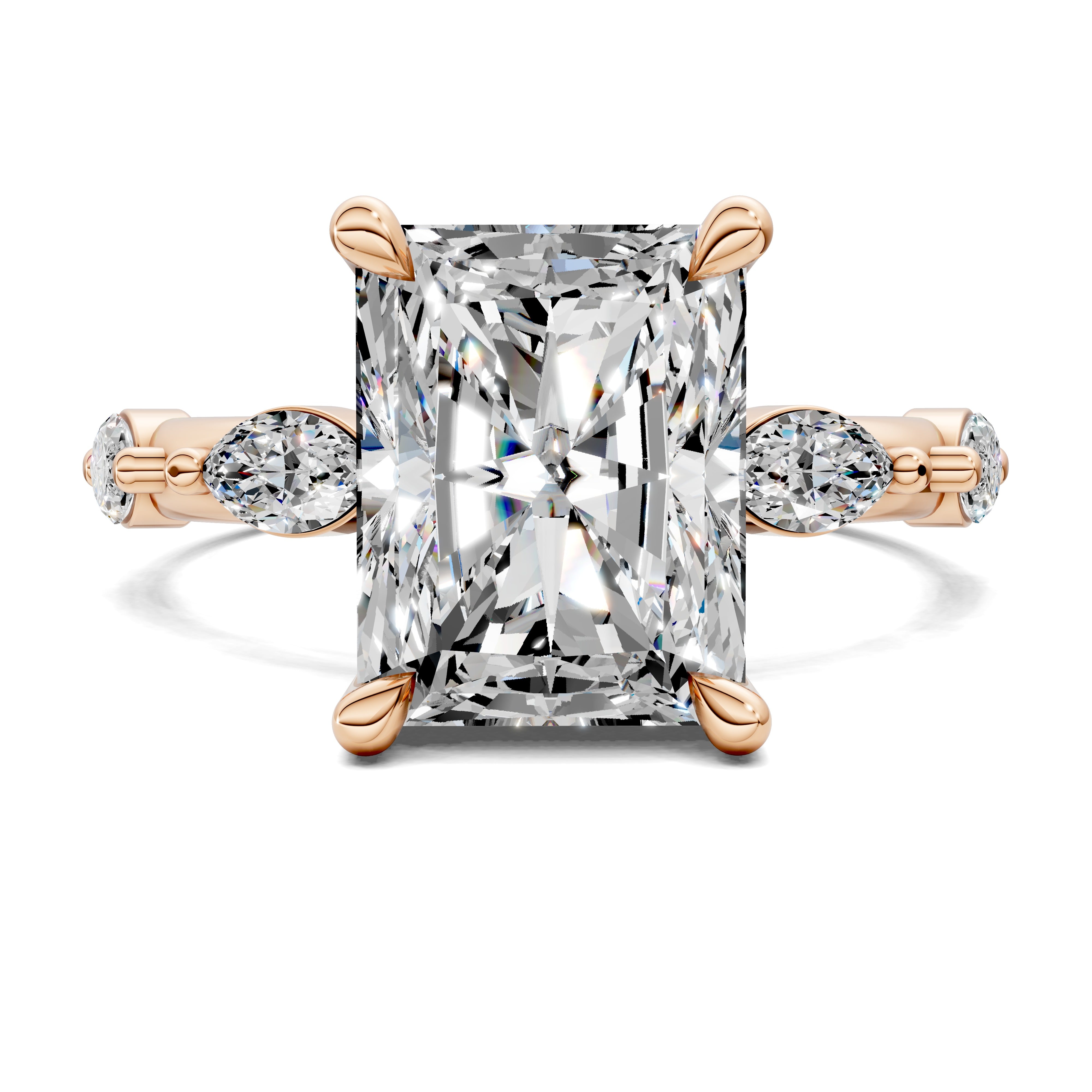Valora Radiant Sculpted Crescent Ring