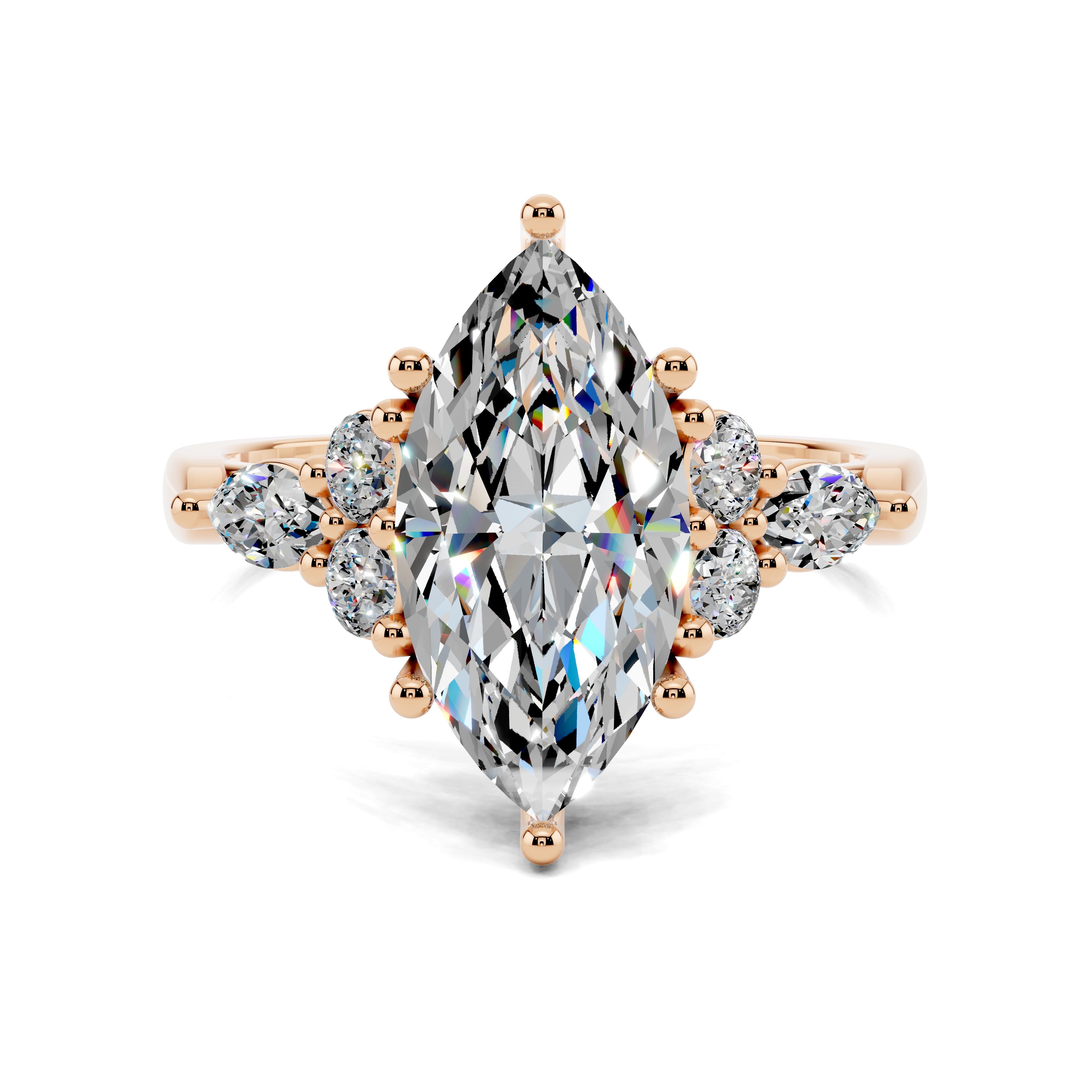 The Lunara Marquise Cluster Ring