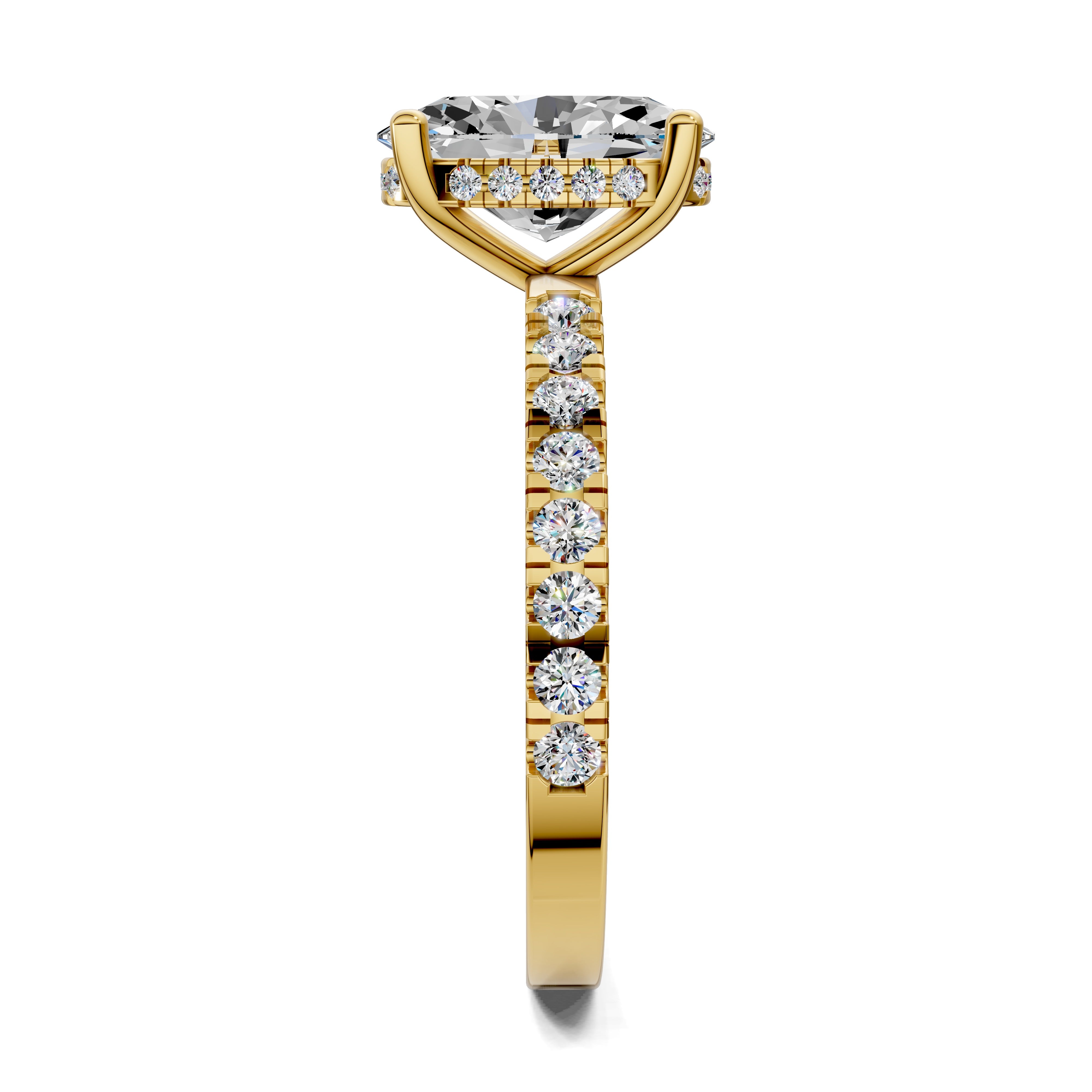 Lumina Semi Pavé Hidden Halo Ring