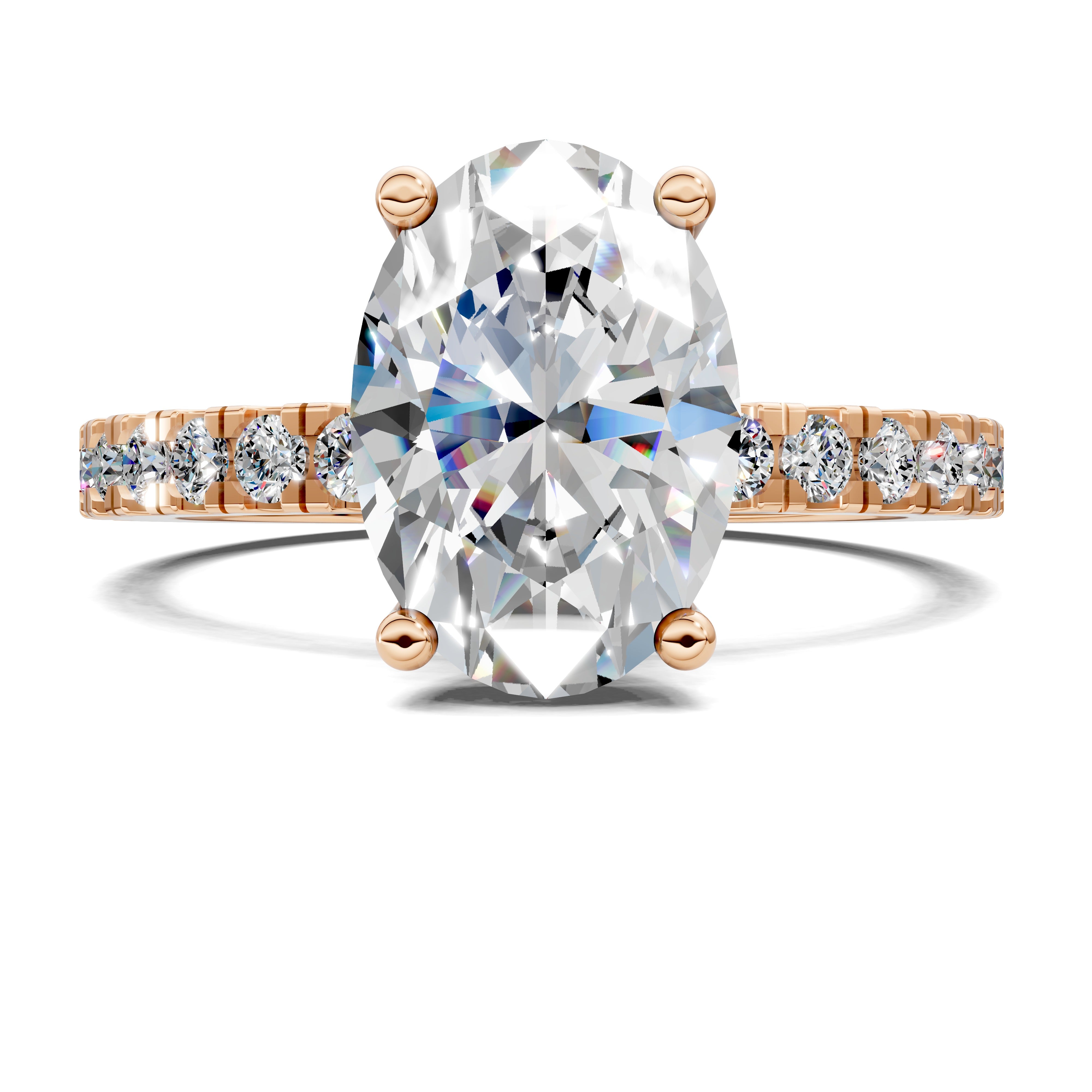 Lumina Semi Pavé Hidden Halo Ring