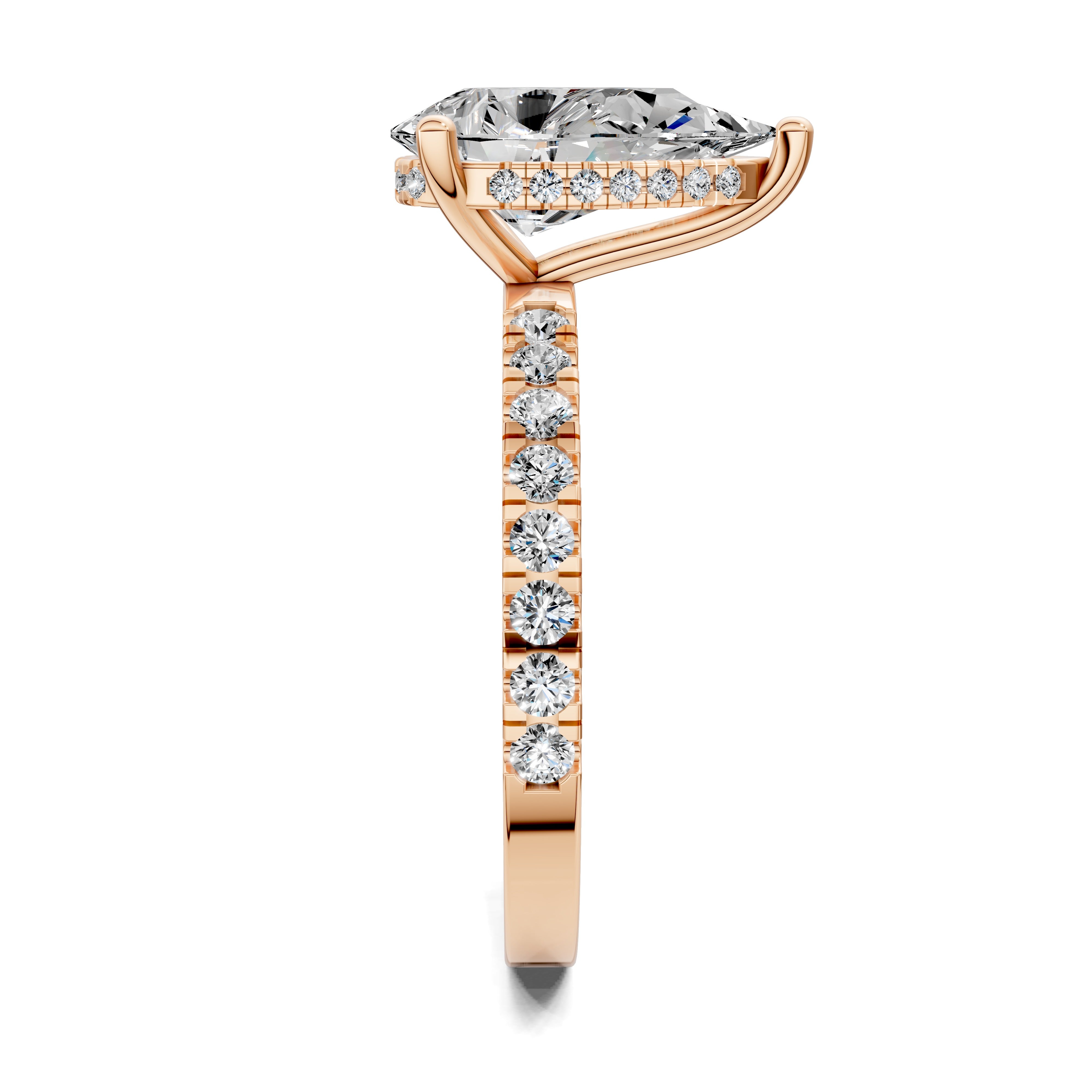 Solene Semi Pavé Hidden Halo Ring