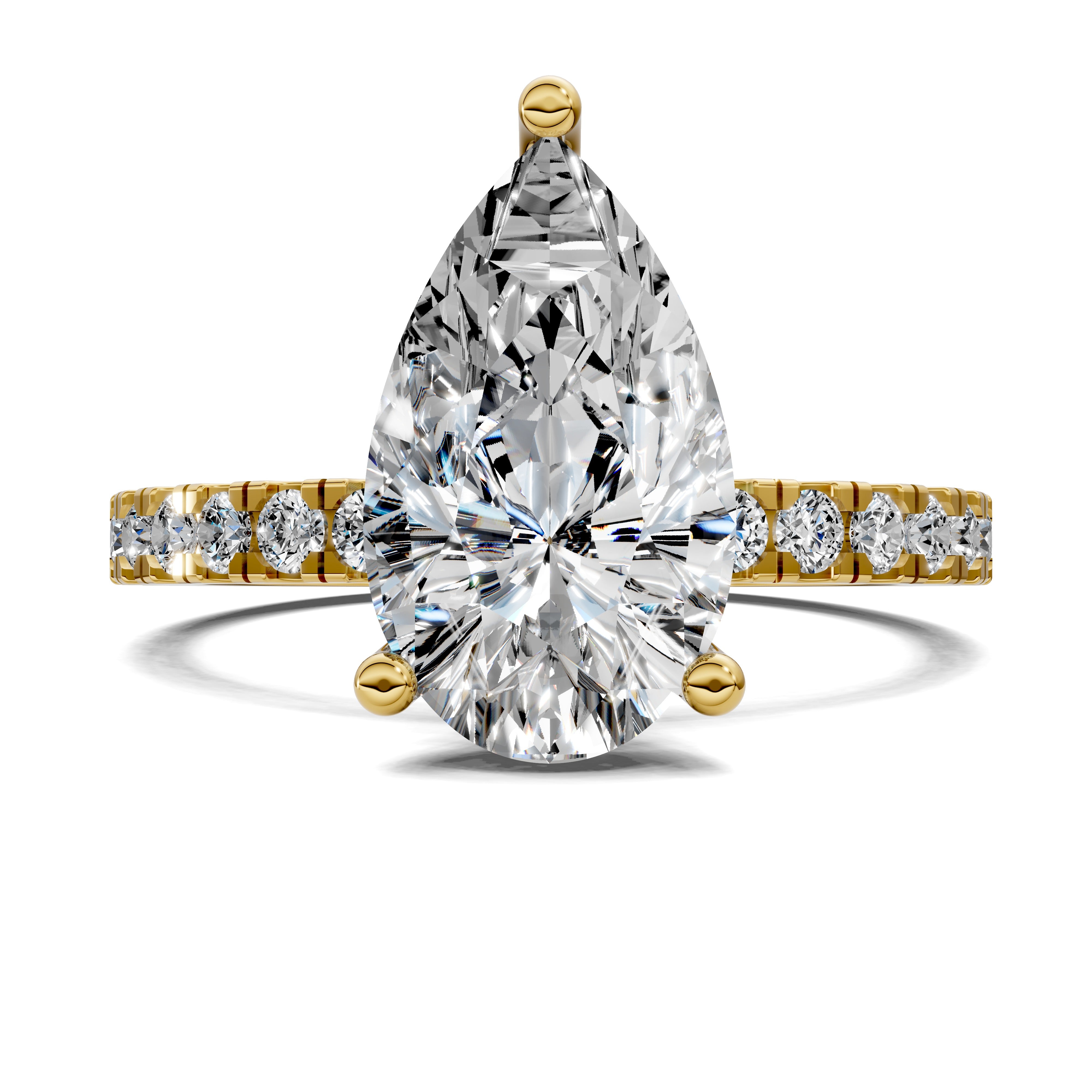 Solene Semi Pavé Hidden Halo Ring