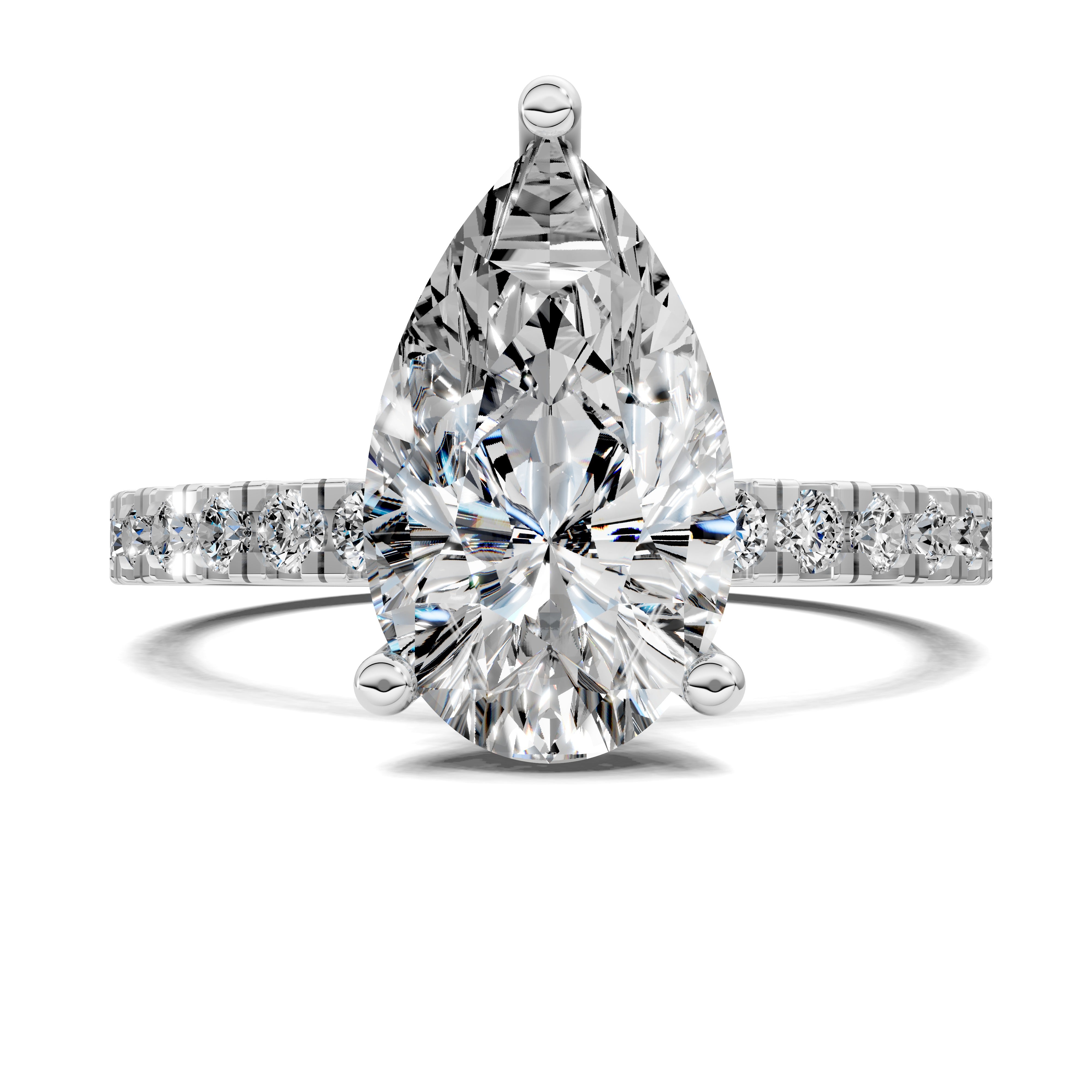 Solene Semi Pavé Hidden Halo Ring