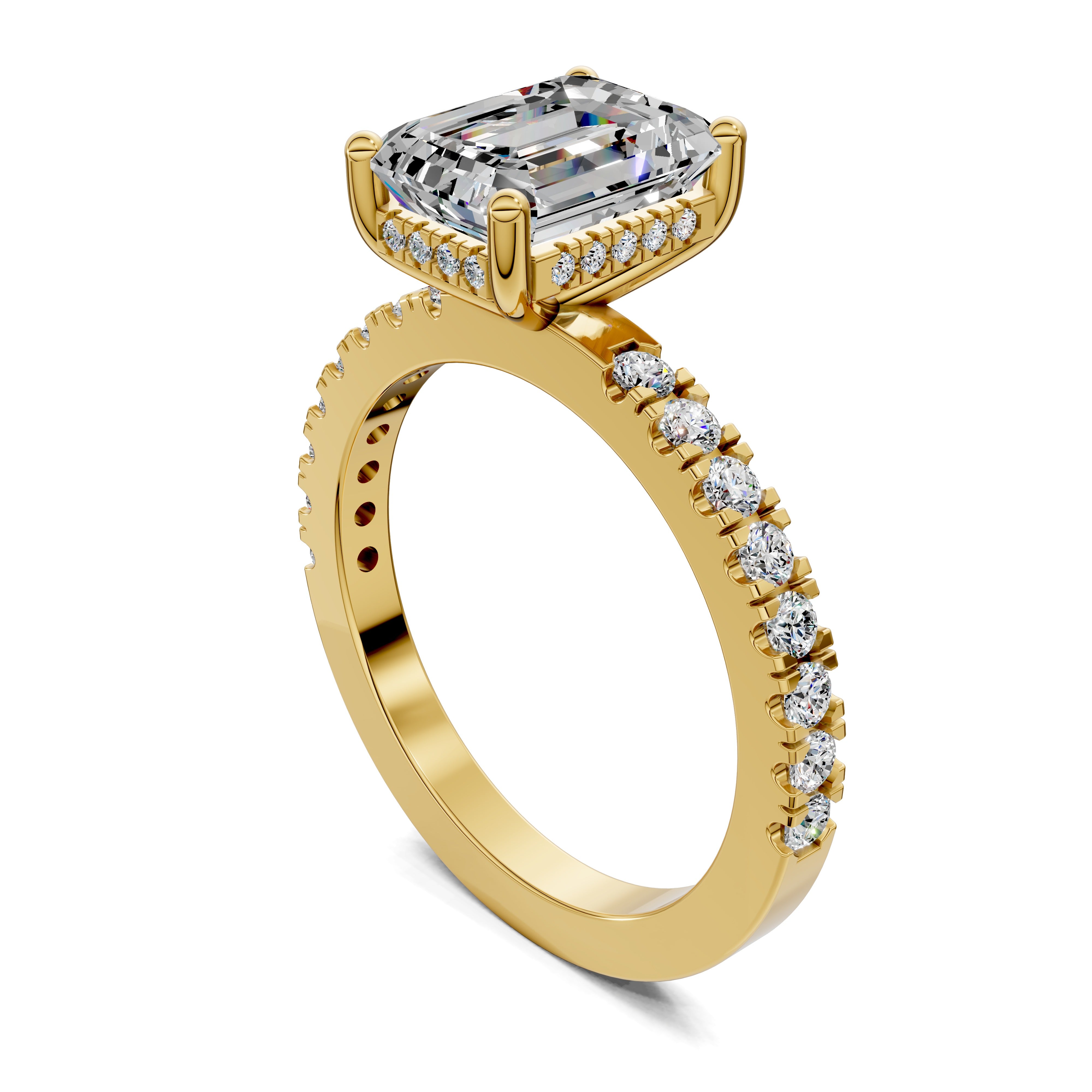 Marcella Semi Pavé Hidden Halo Ring