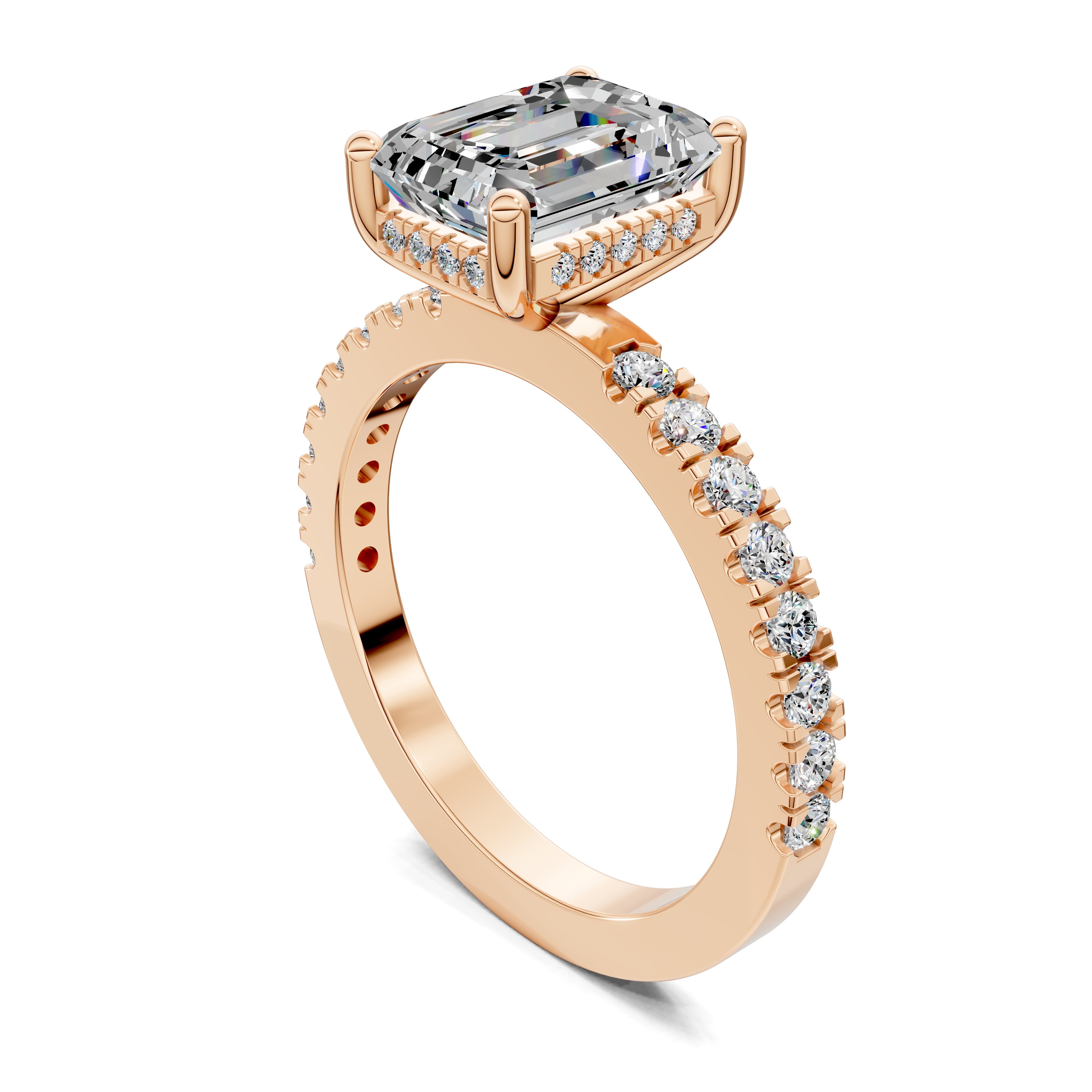 Marcella Semi Pavé Hidden Halo Ring