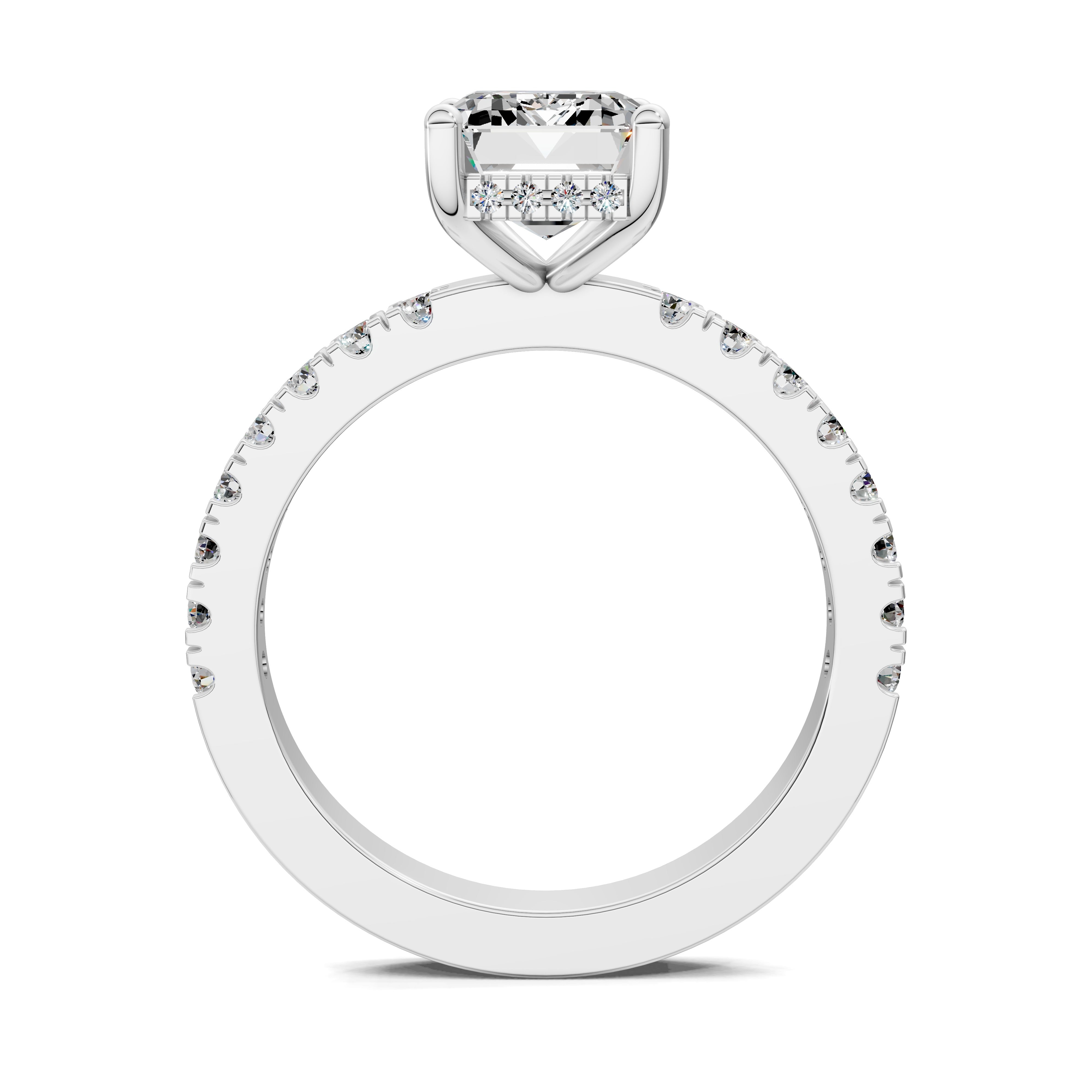 Marcella Semi Pavé Hidden Halo Ring