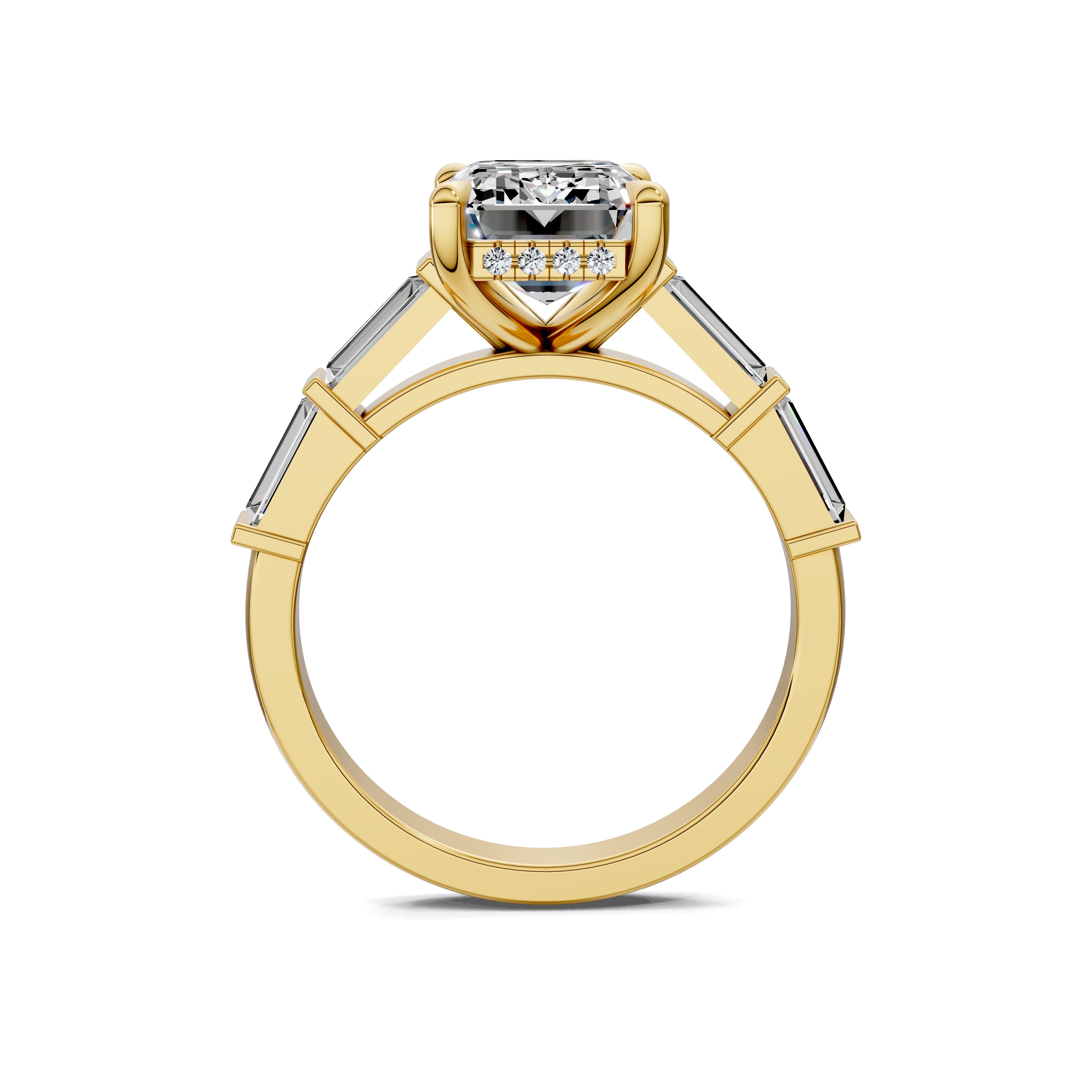 The Virelai Emerald Baguette Pavé Ring