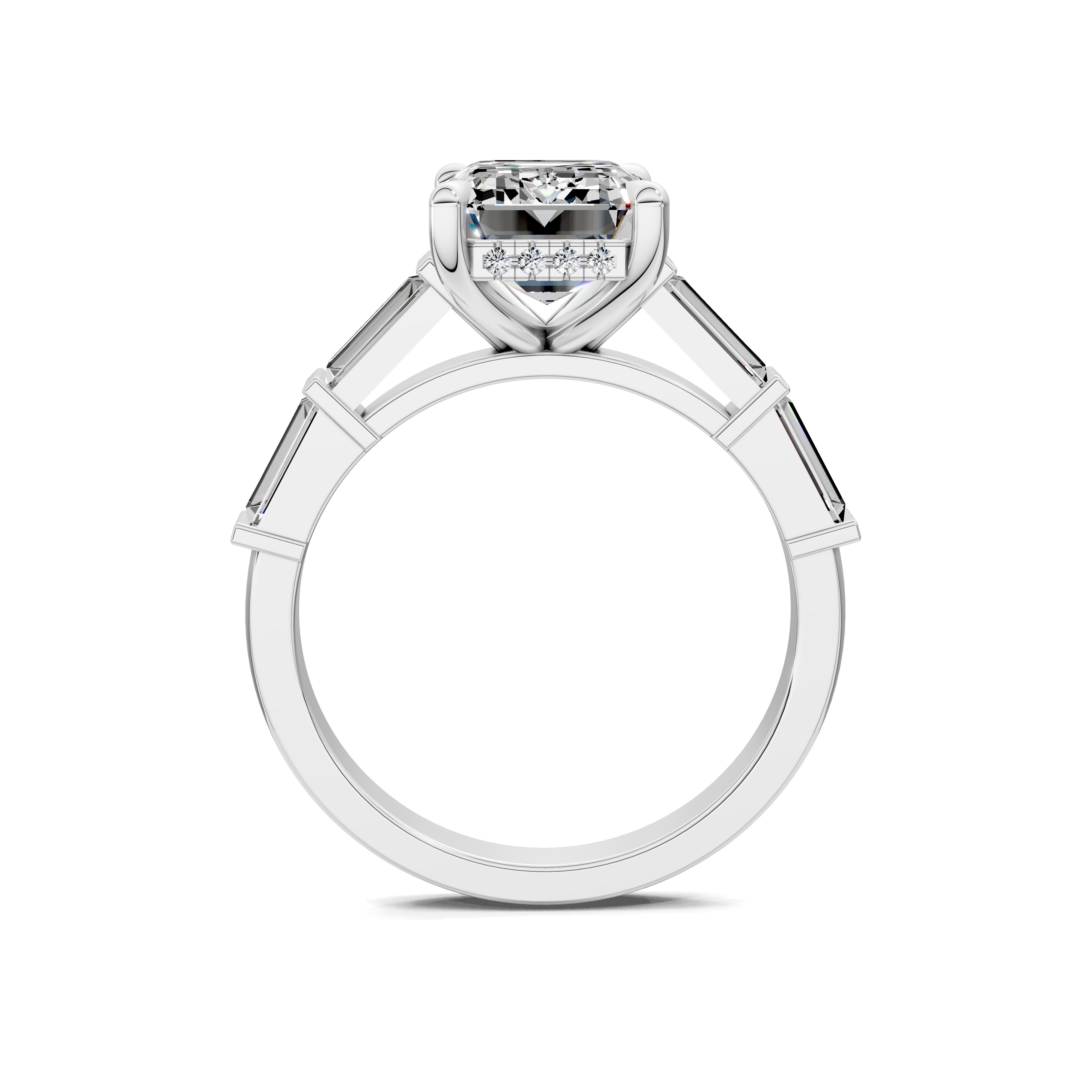 The Virelai Emerald Baguette Pavé Ring