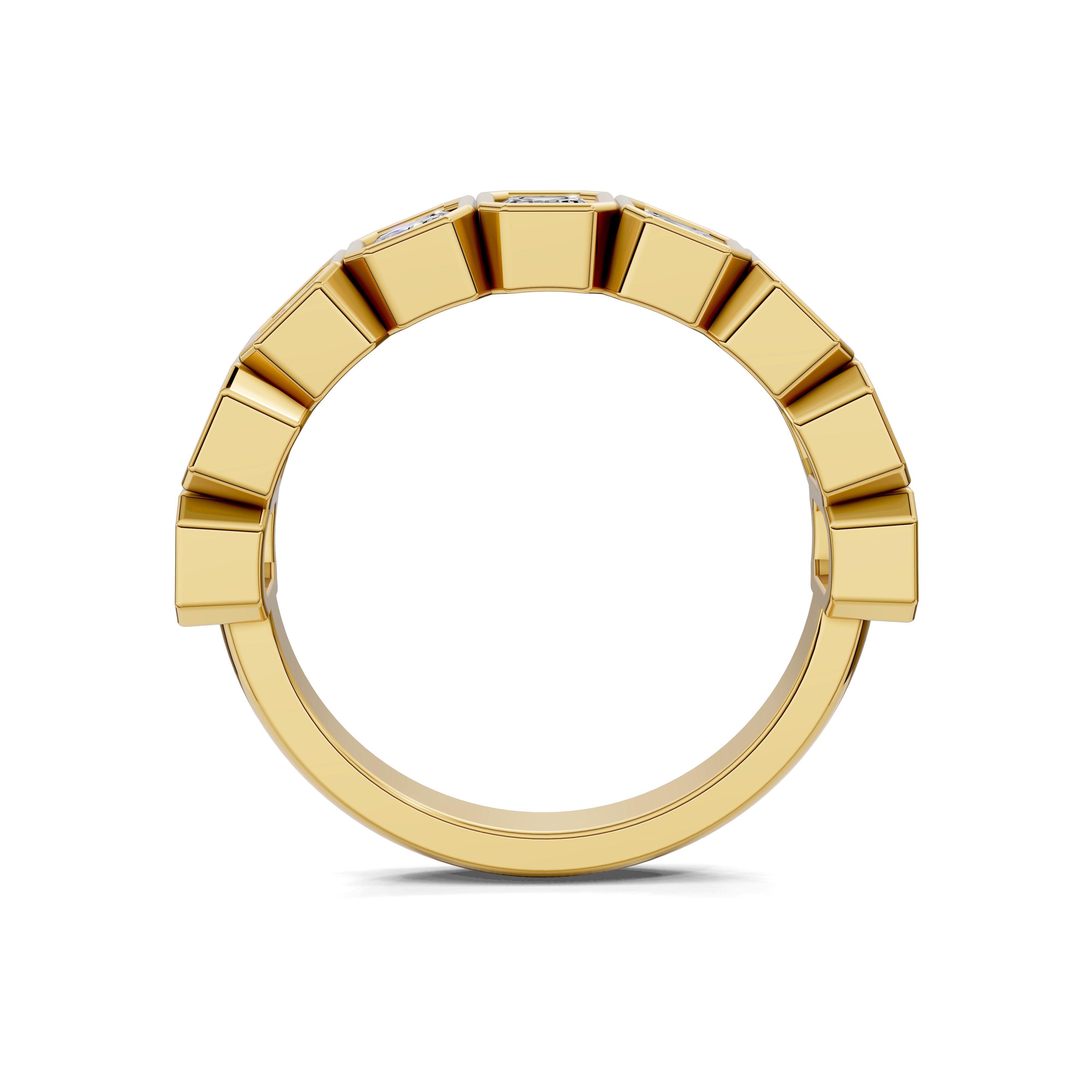 Elena Emerald Half-Eternity Band