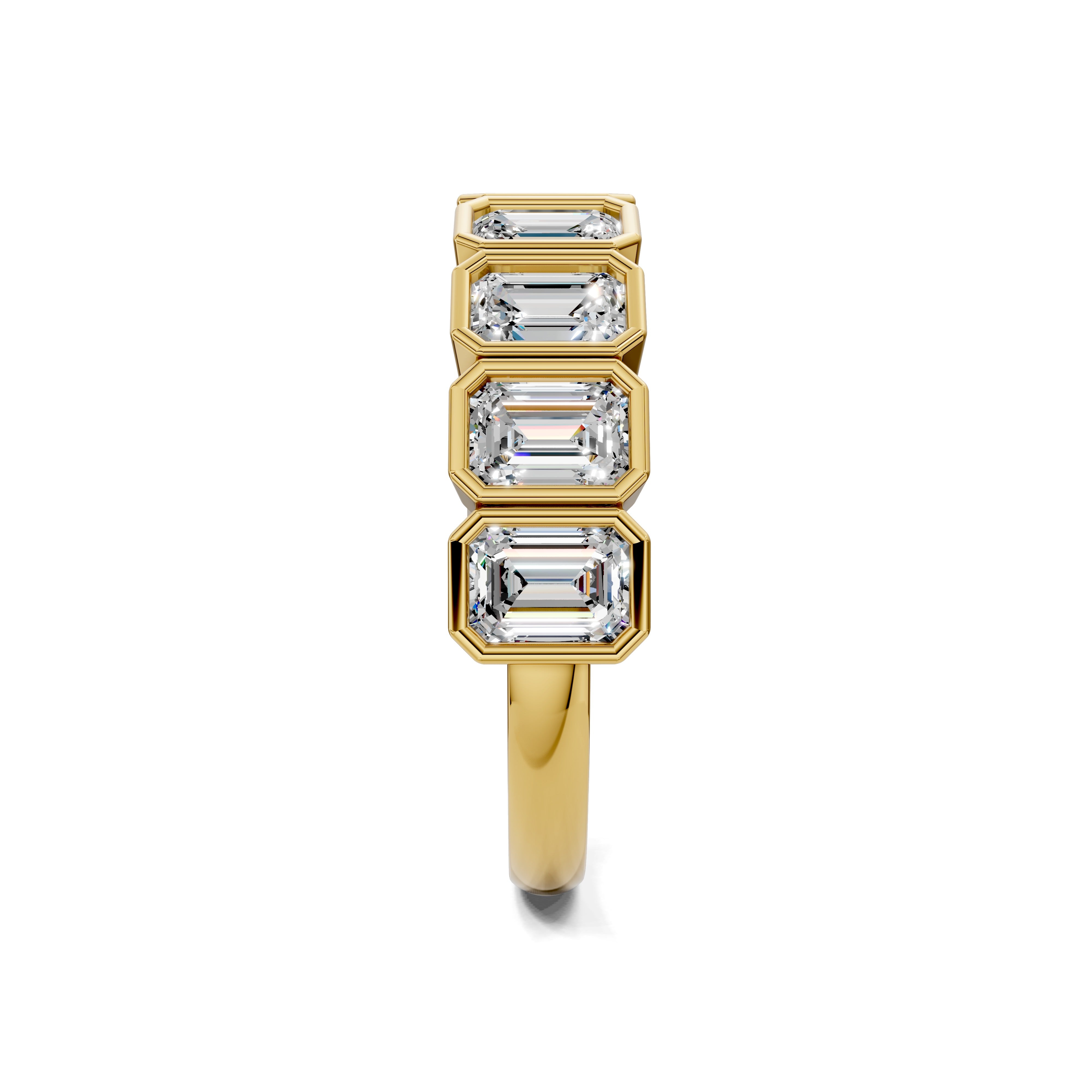 Elena Emerald Half-Eternity Band