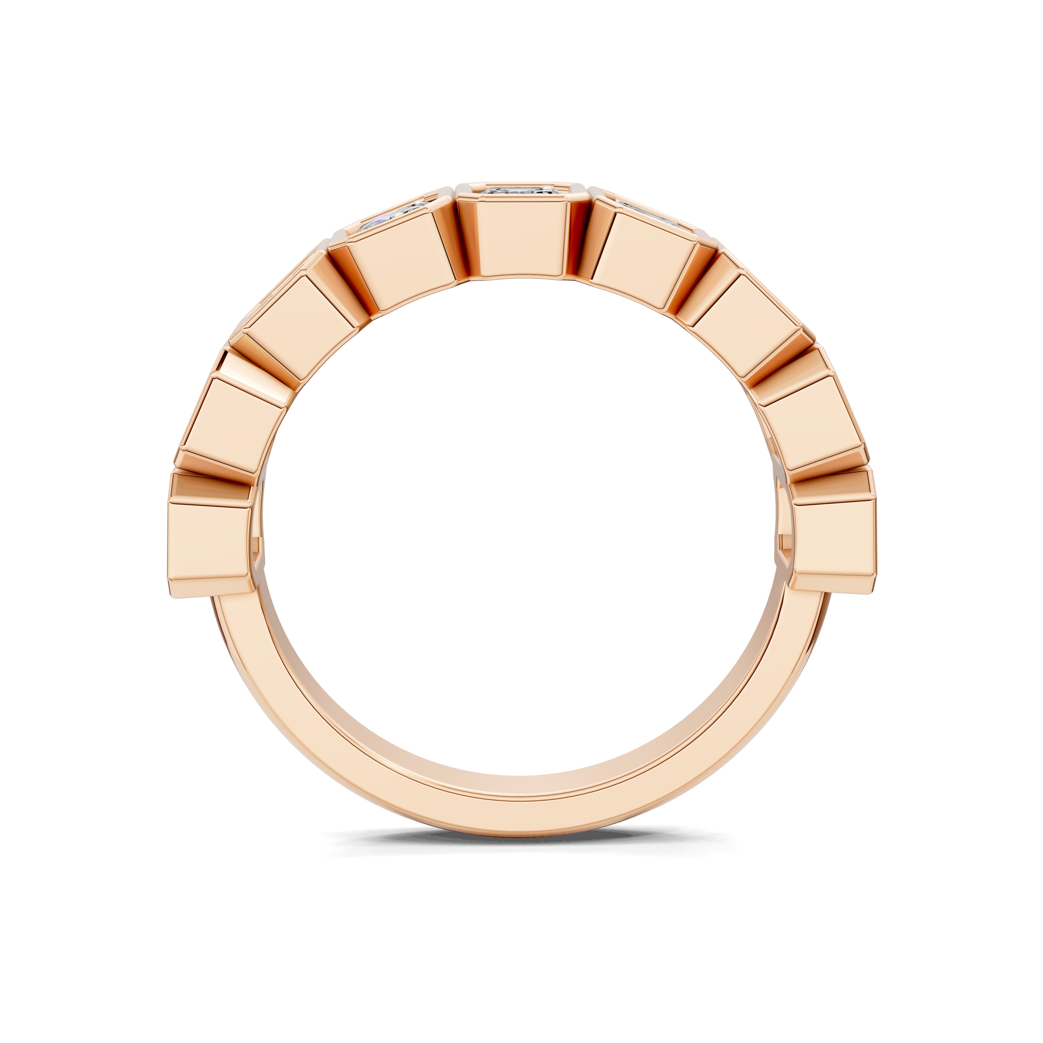 Elena Emerald Half-Eternity Band