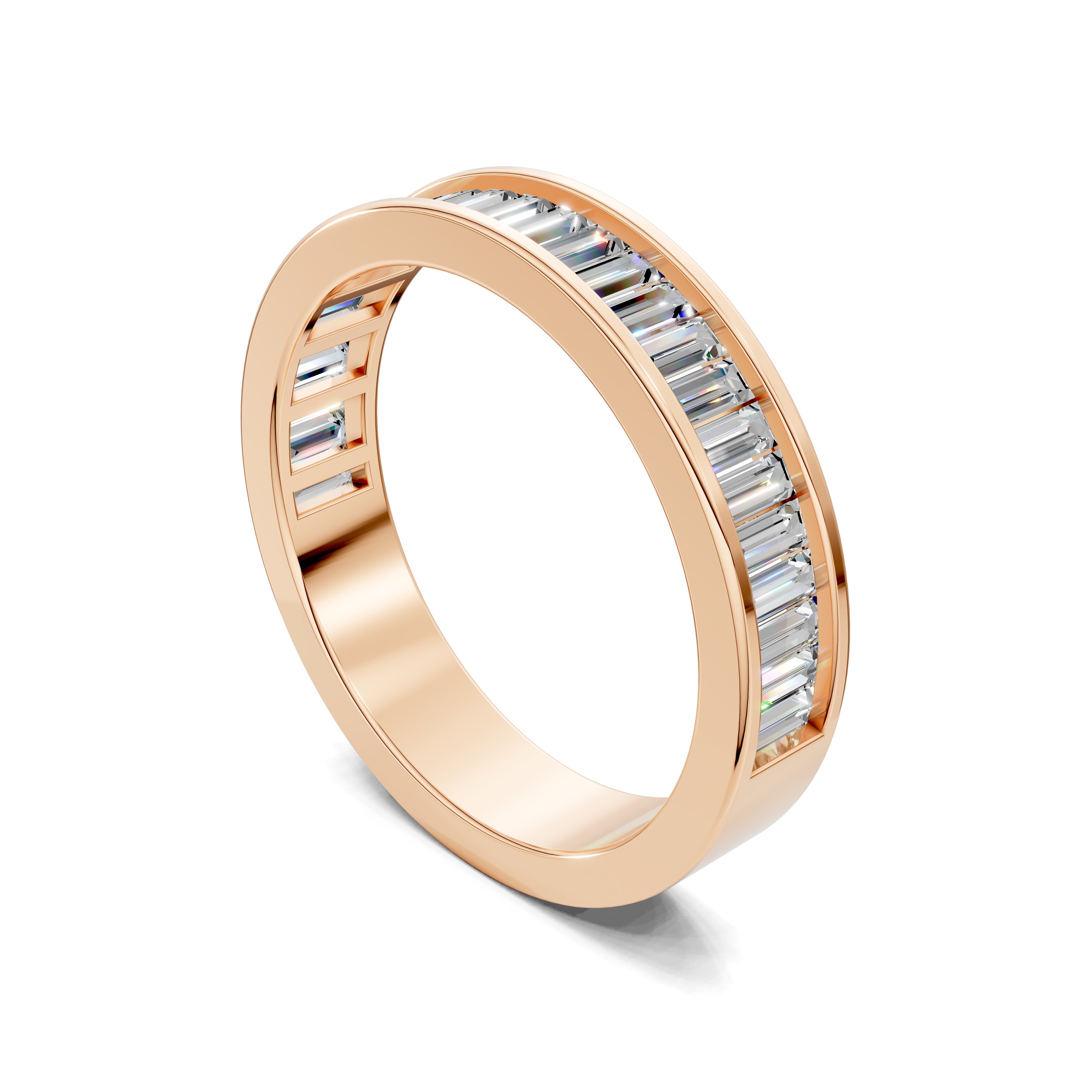 Iris Channel-Set Baguette Band