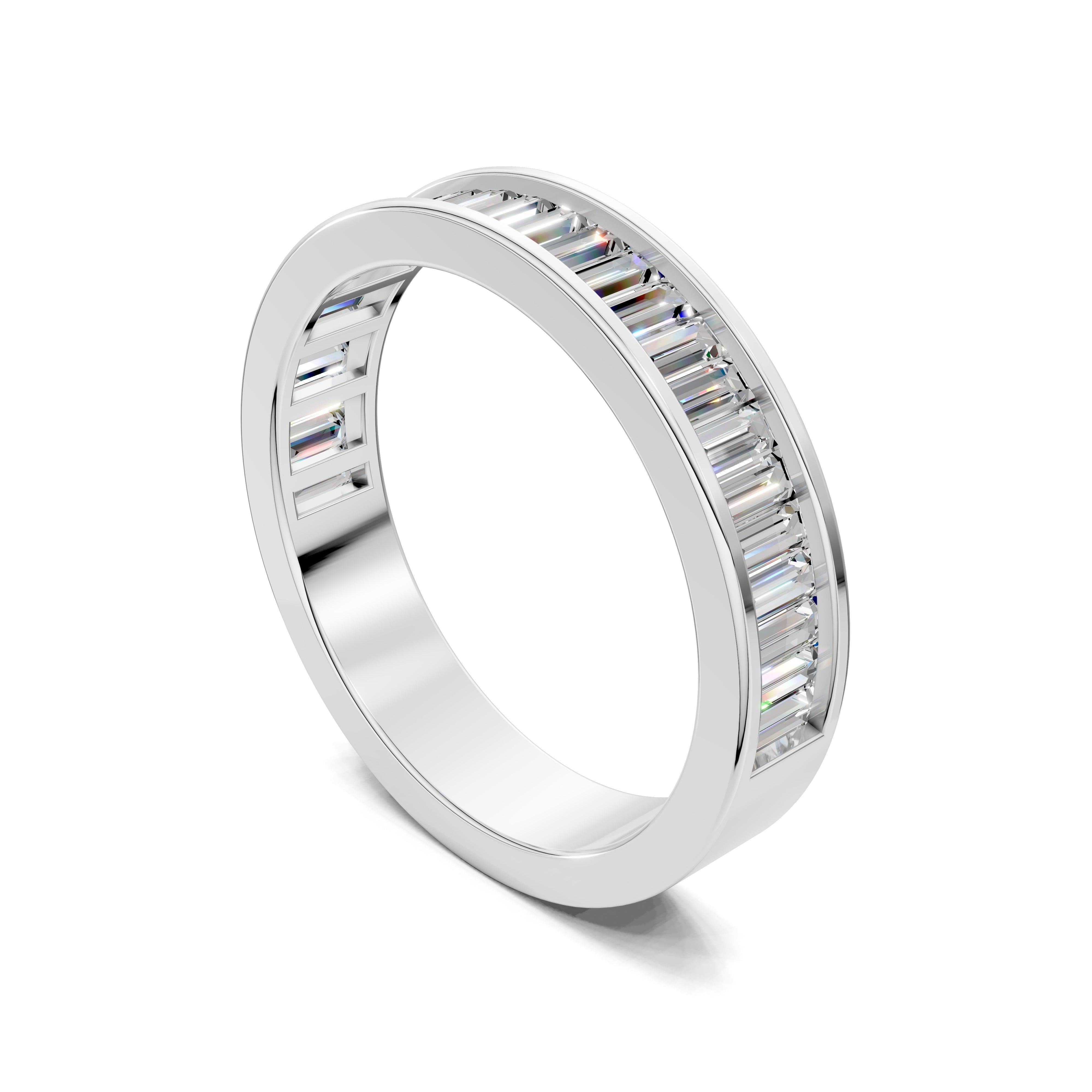 Iris Channel-Set Baguette Band