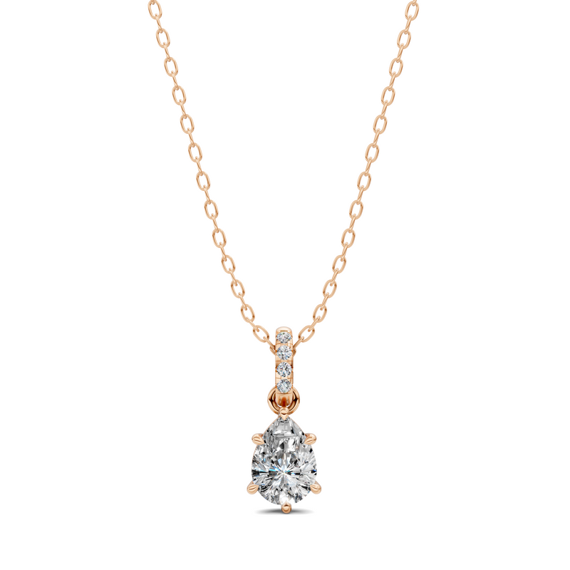 Pear Pavé Bail Pendant (1.50 CTW)