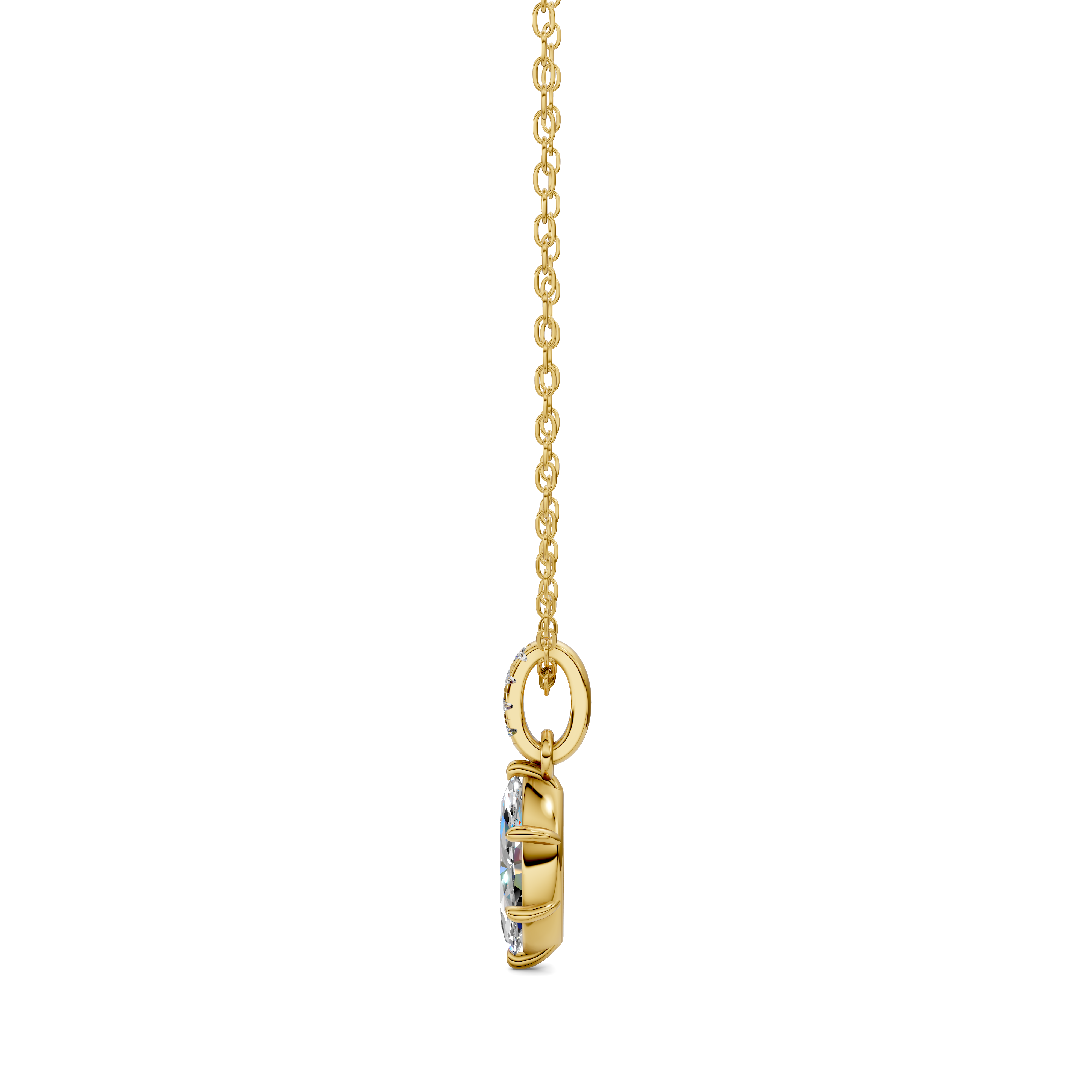 Marquise Pavé Bail Pendant (1.50 CTW)