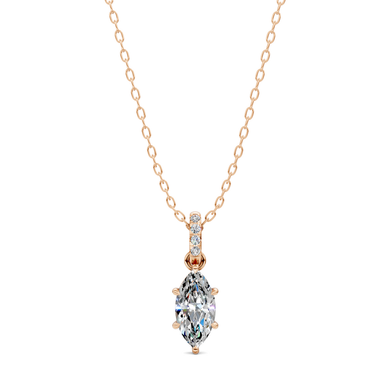 Marquise Pavé Bail Pendant (1.50 CTW)