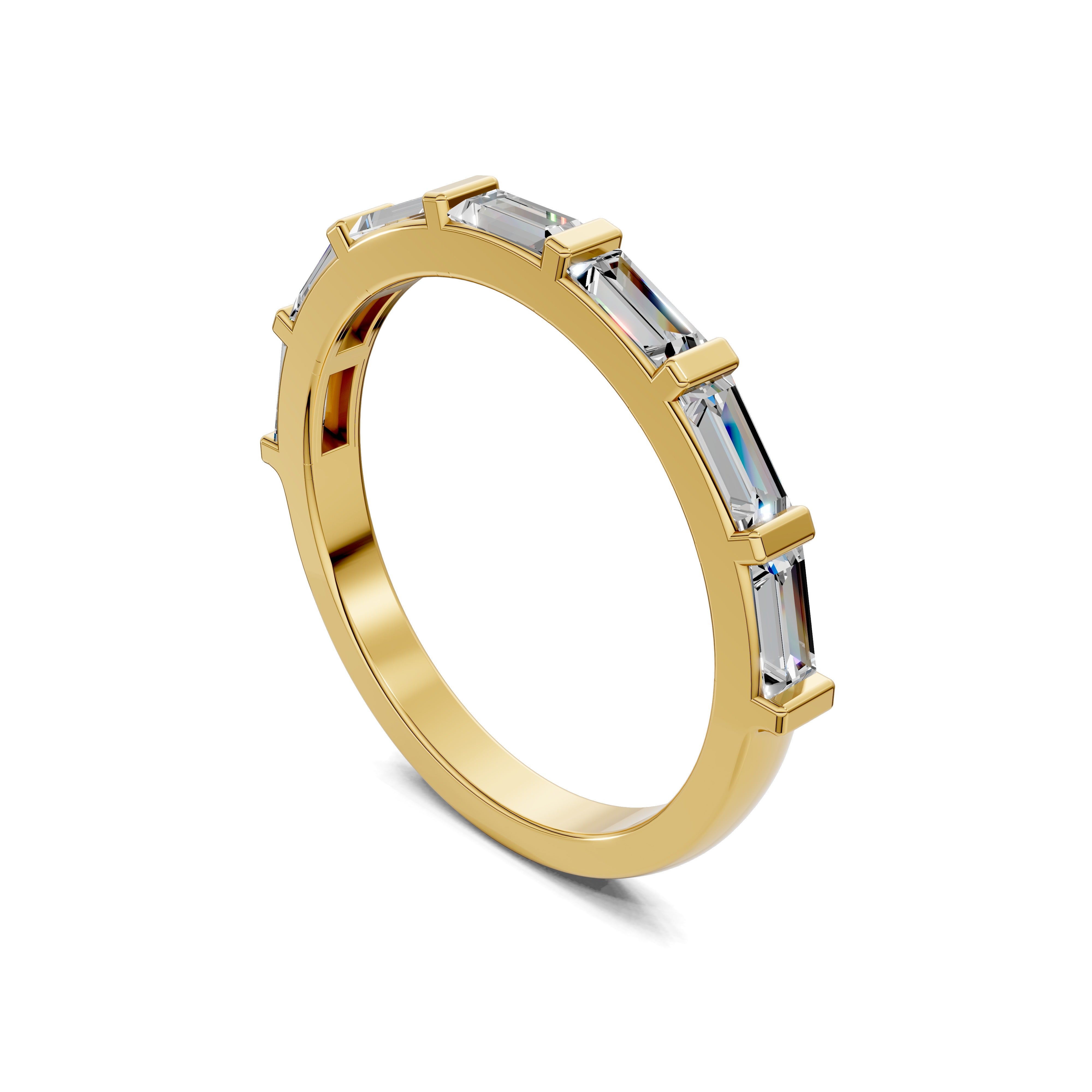 Camille Bar-Set Baguette Wedding Ring