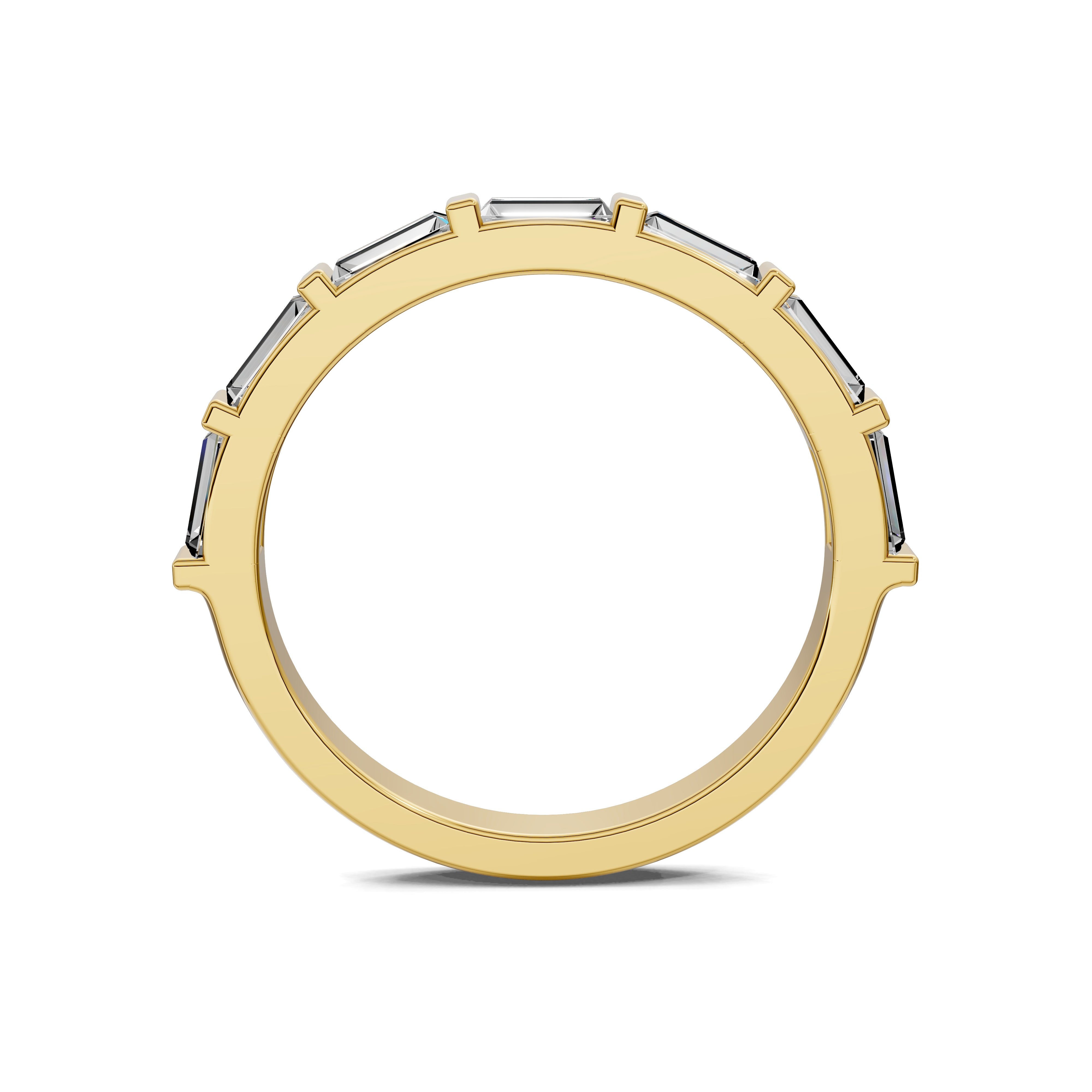Camille Bar-Set Baguette Wedding Ring