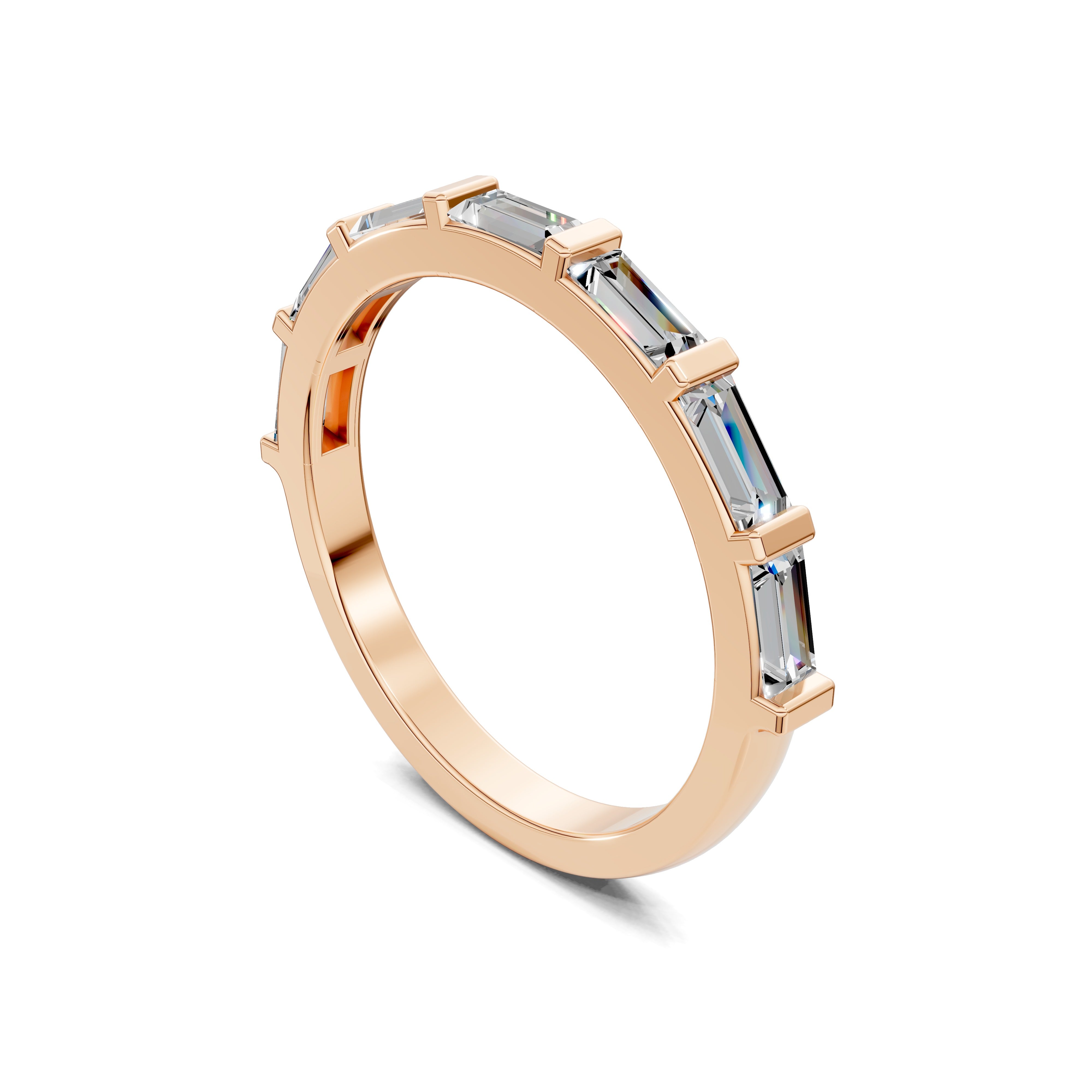 Camille Bar-Set Baguette Wedding Ring