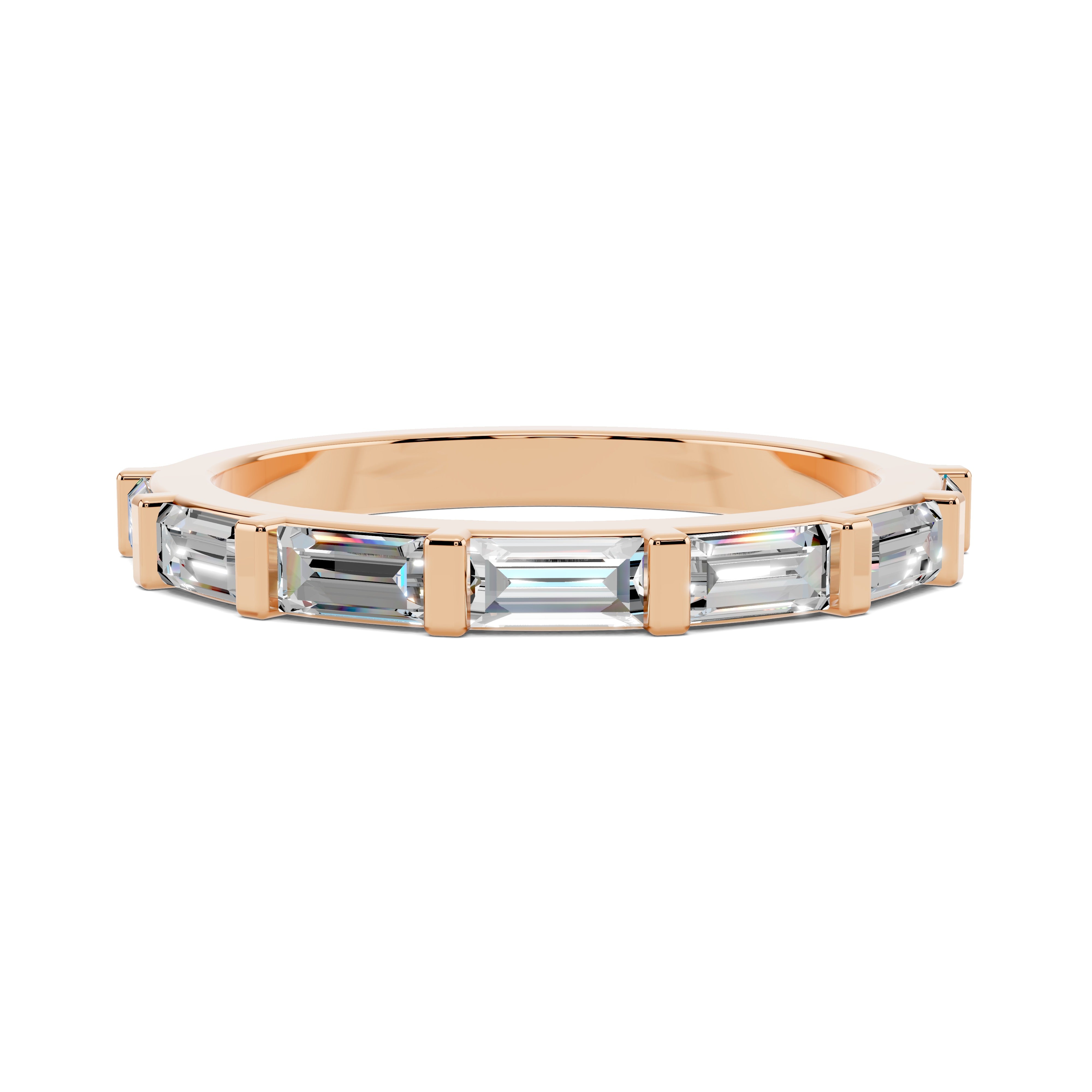 Camille Bar-Set Baguette Wedding Ring