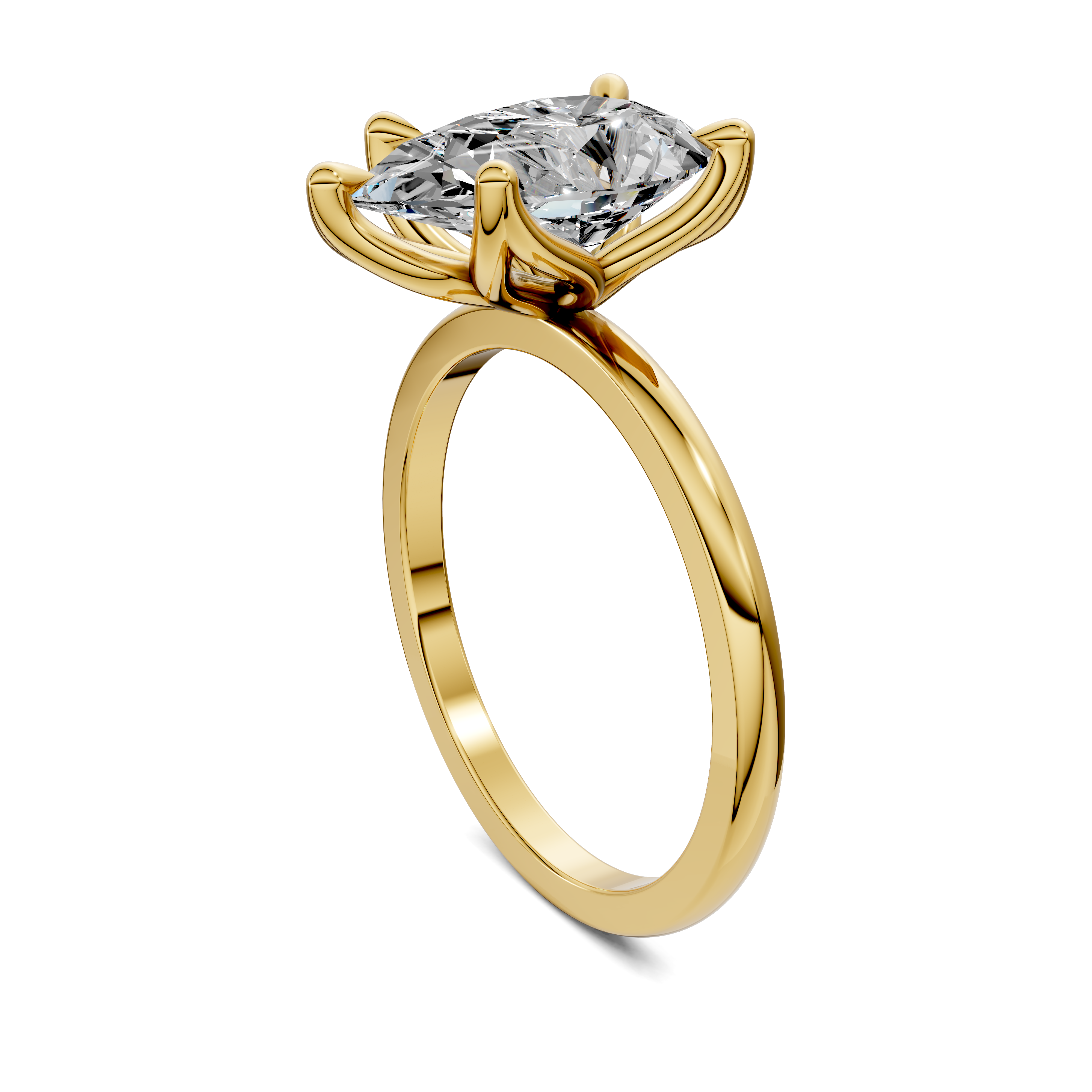 Aris Tulip Basket Solitaire Ring