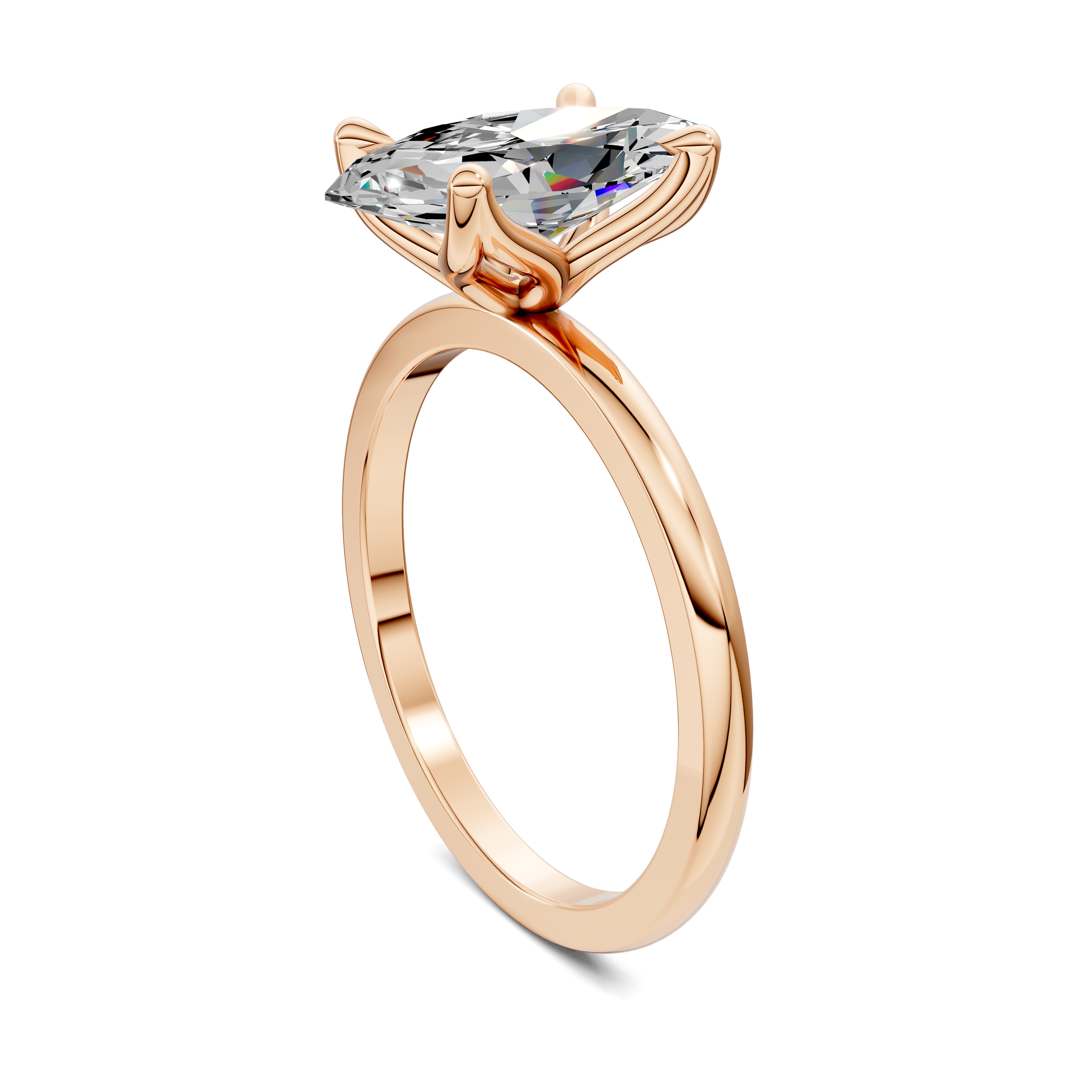 Aris Tulip Basket Solitaire Ring