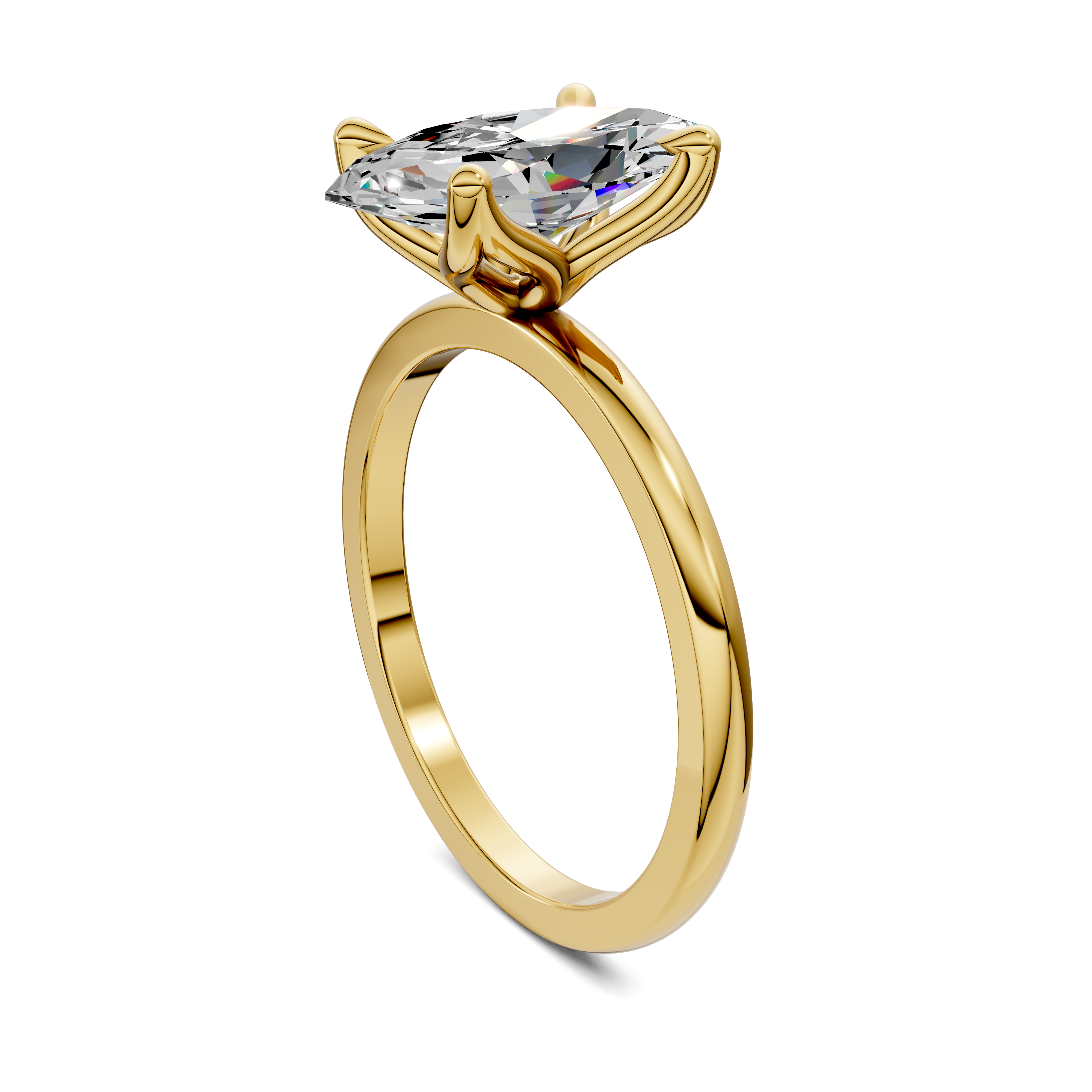 Aris Tulip Basket Solitaire Ring