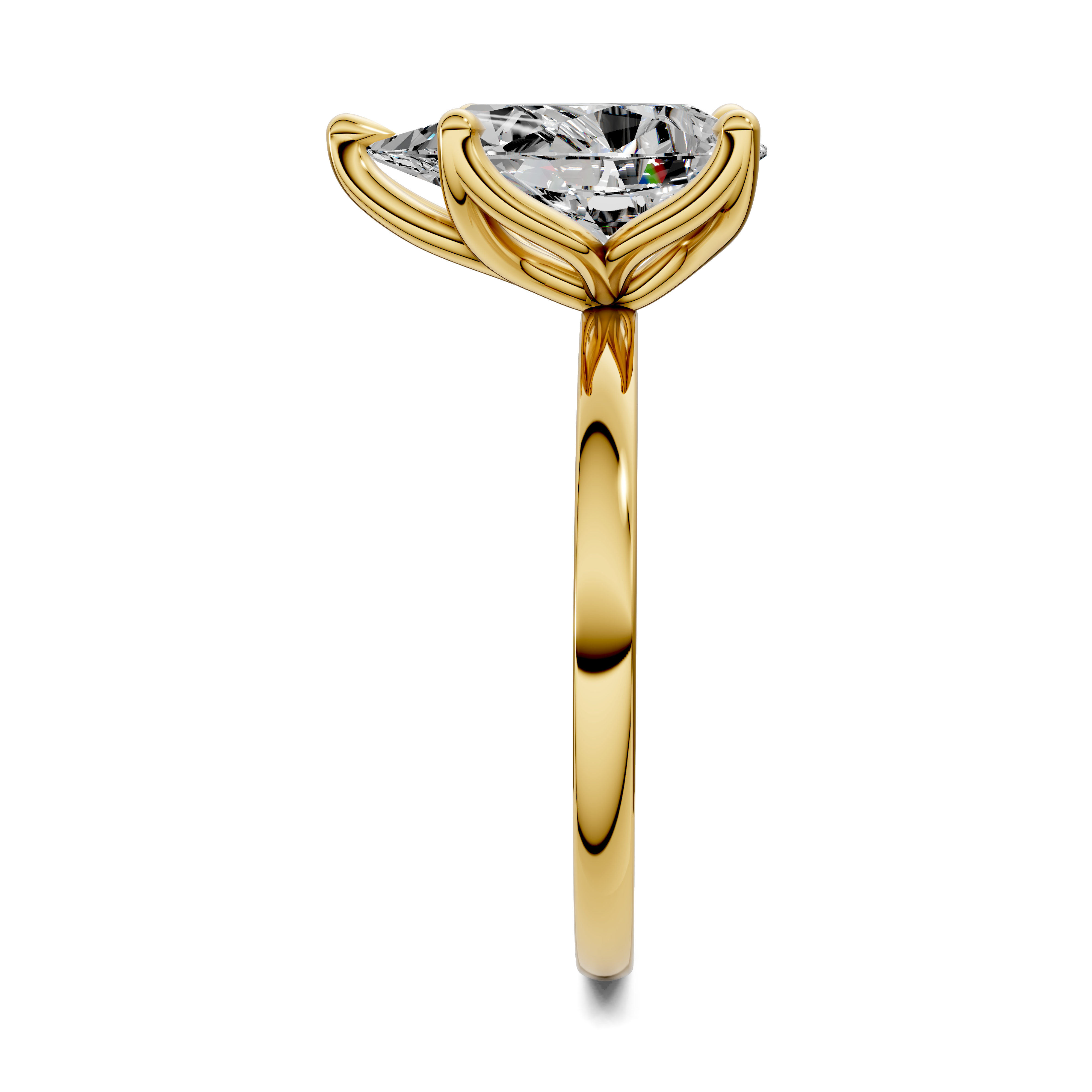 Aris Tulip Basket Solitaire Ring
