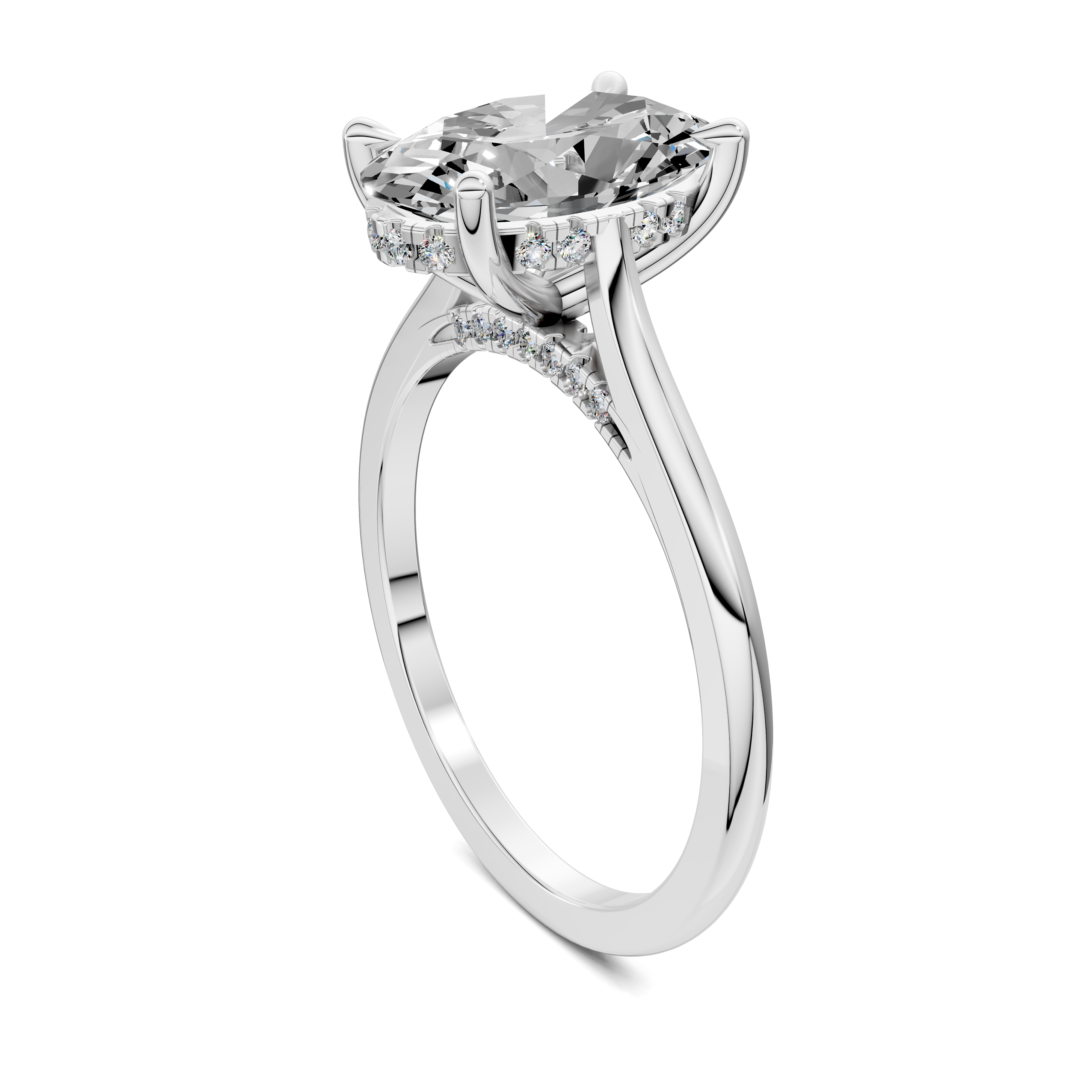 Estella Pavé Bridge Ring