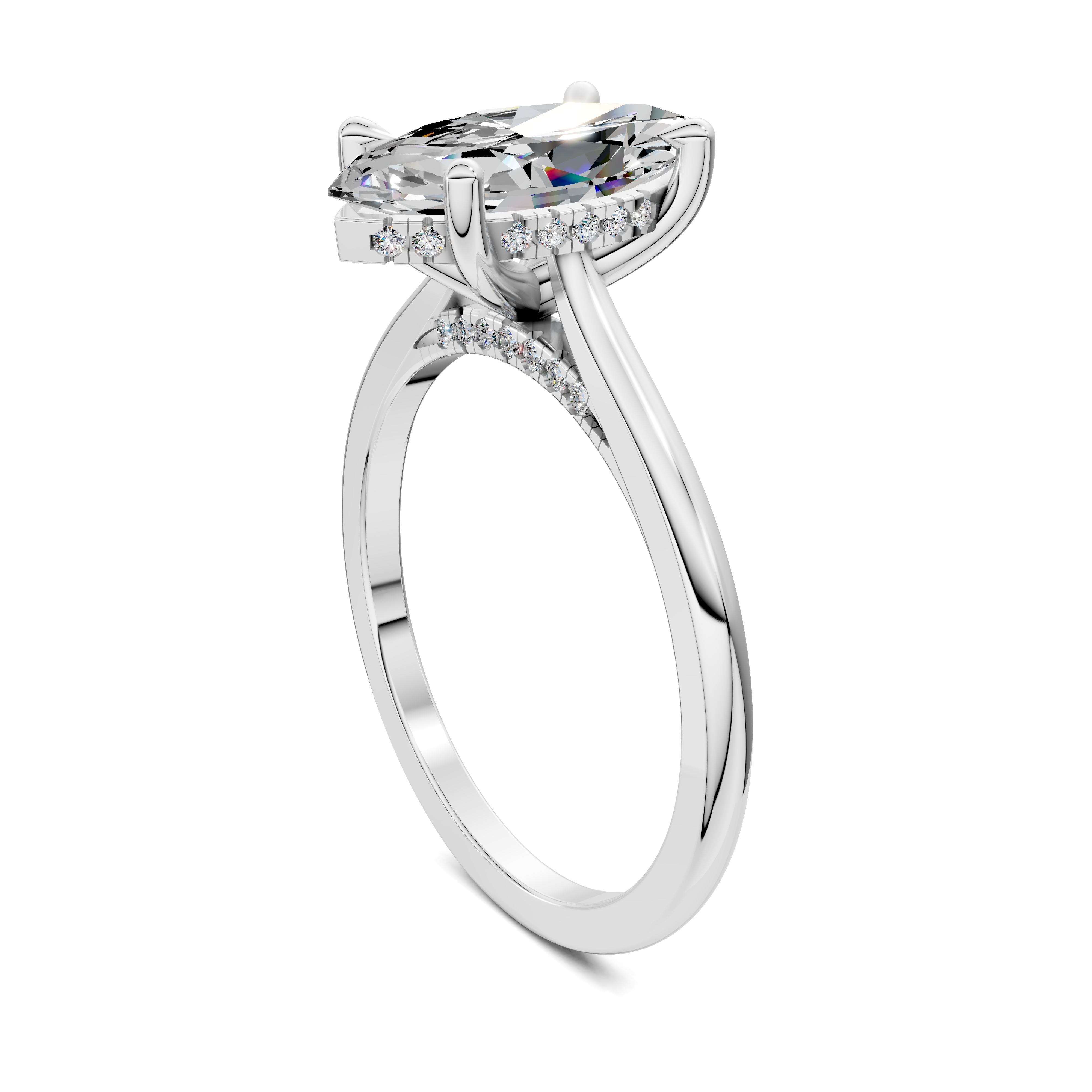 Estella Pavé Bridge Ring