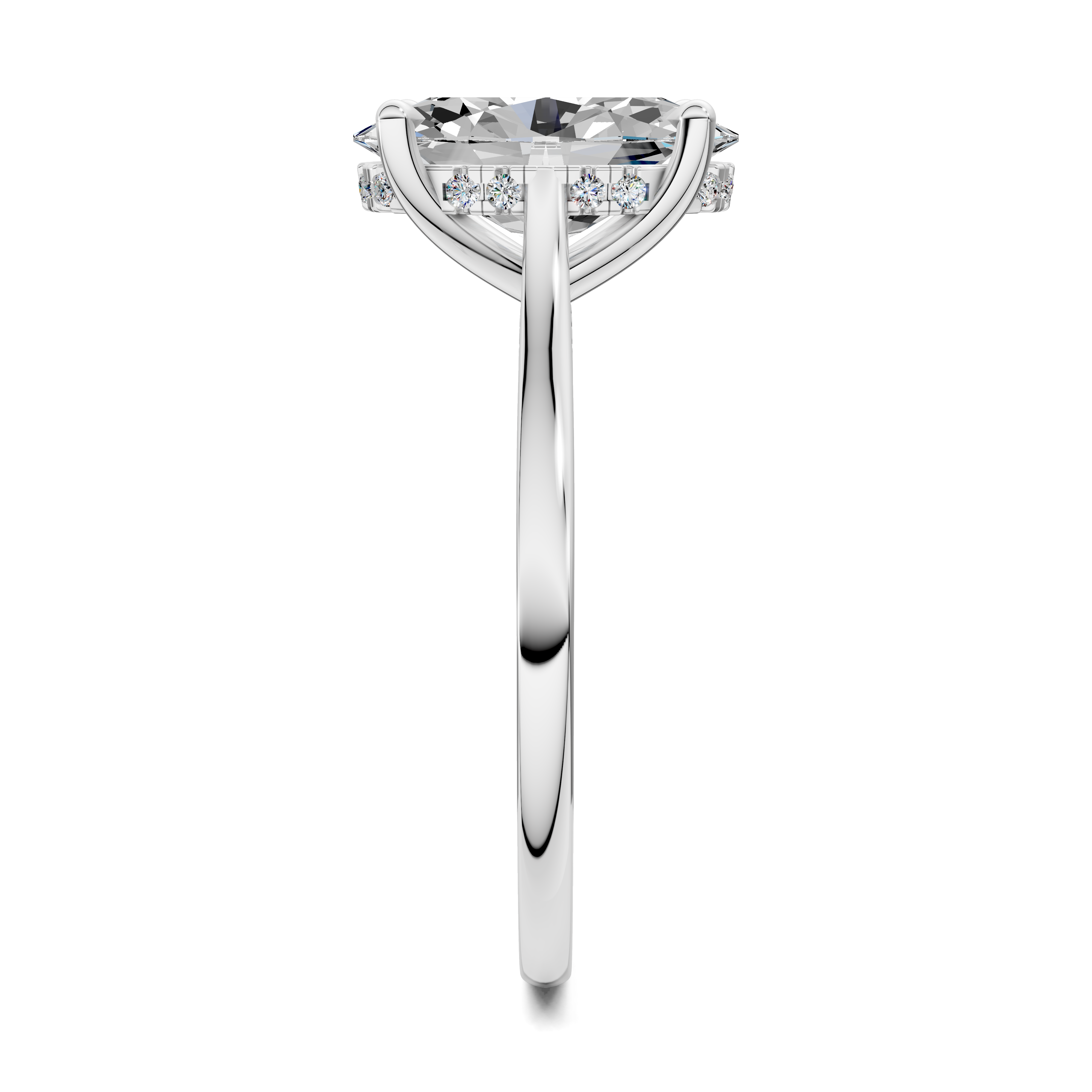Estella Pavé Bridge Ring