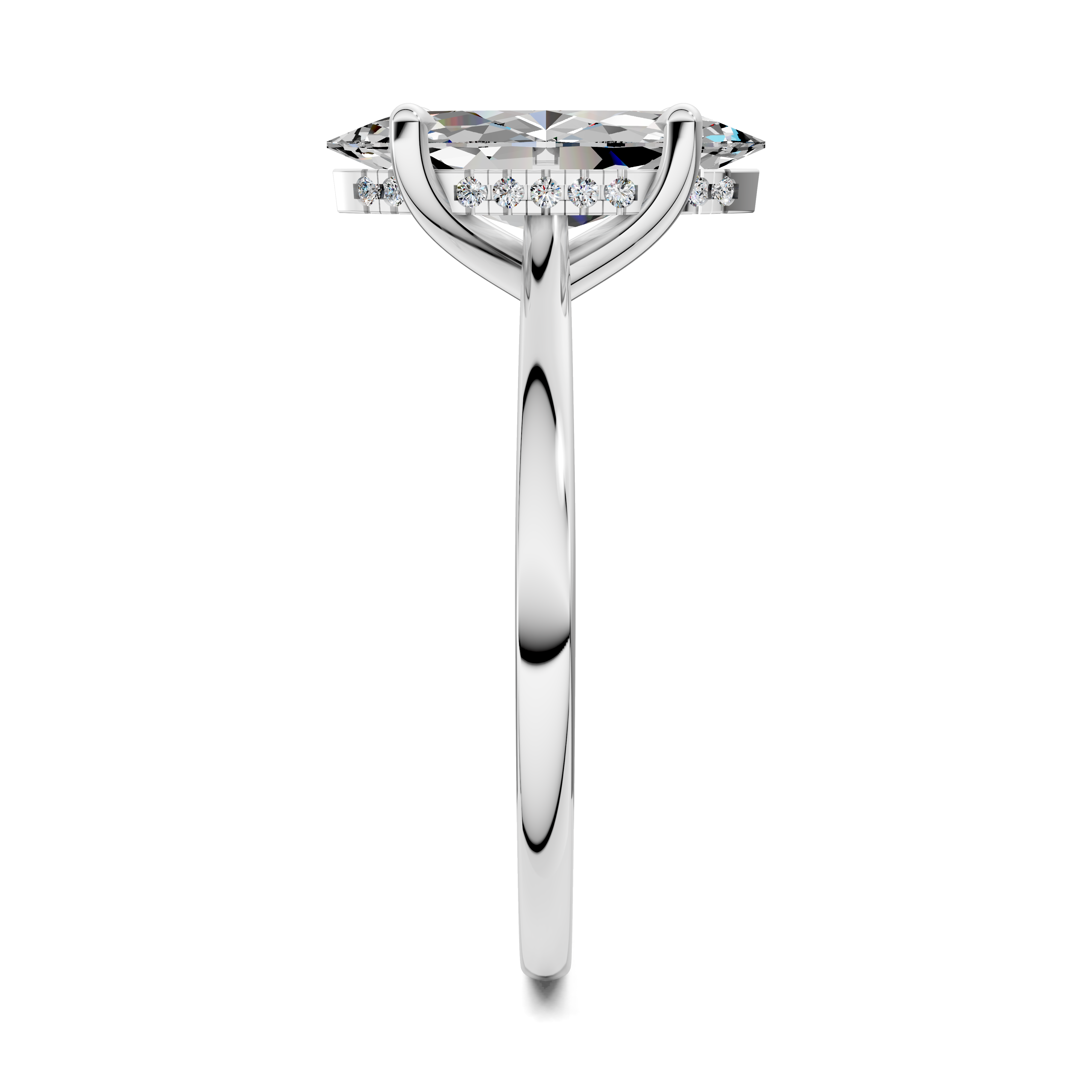 Estella Pavé Bridge Ring
