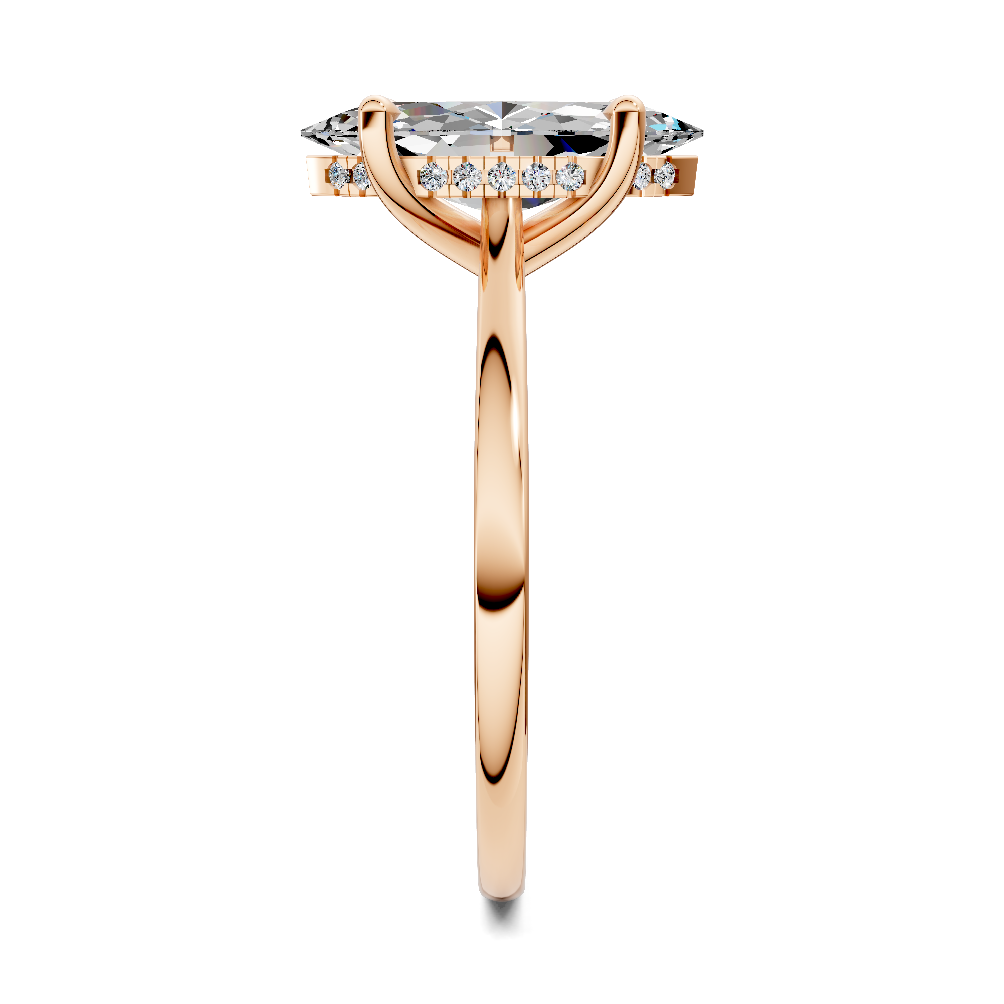 Estella Pavé Bridge Ring