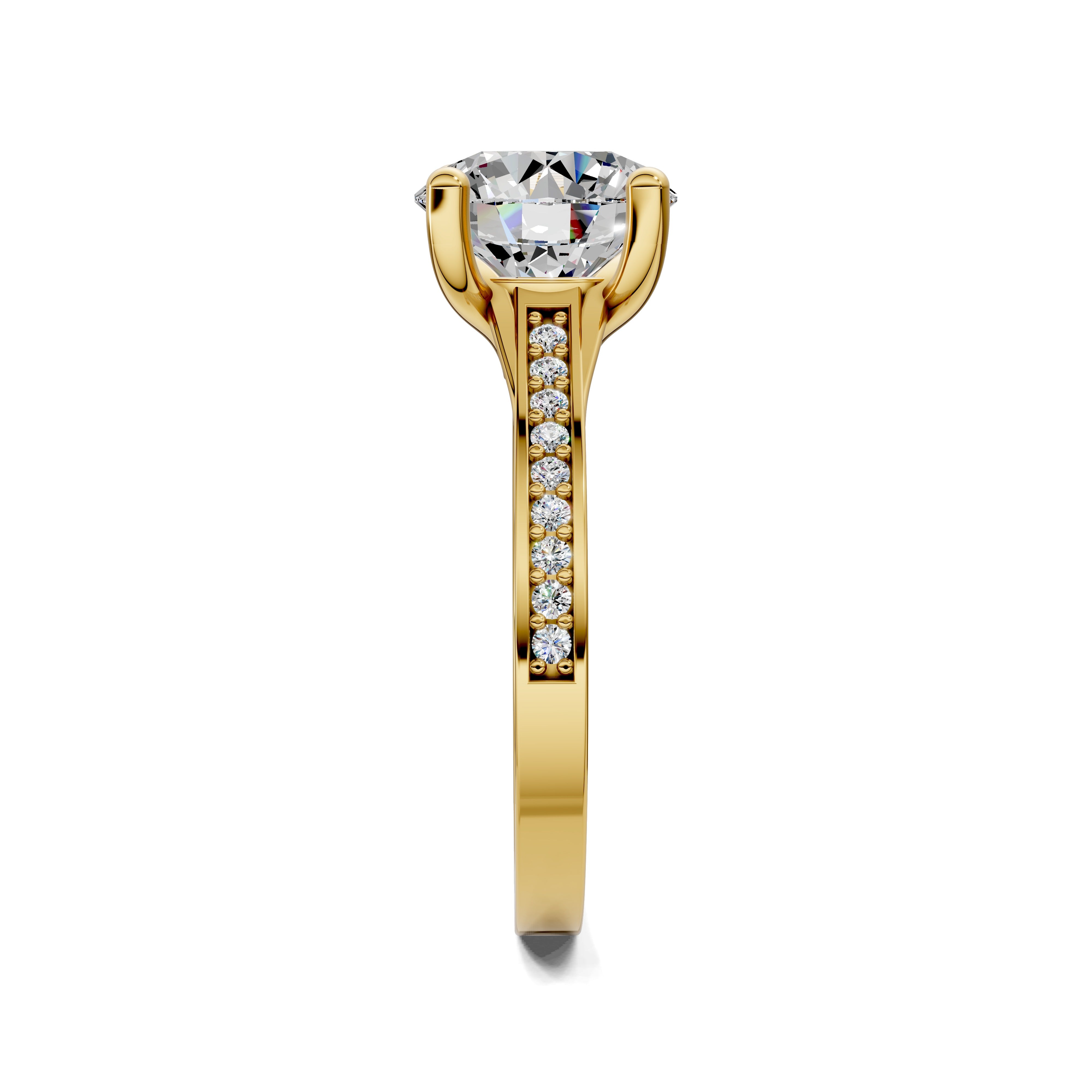 Celeste Pavé Solitaire Ring