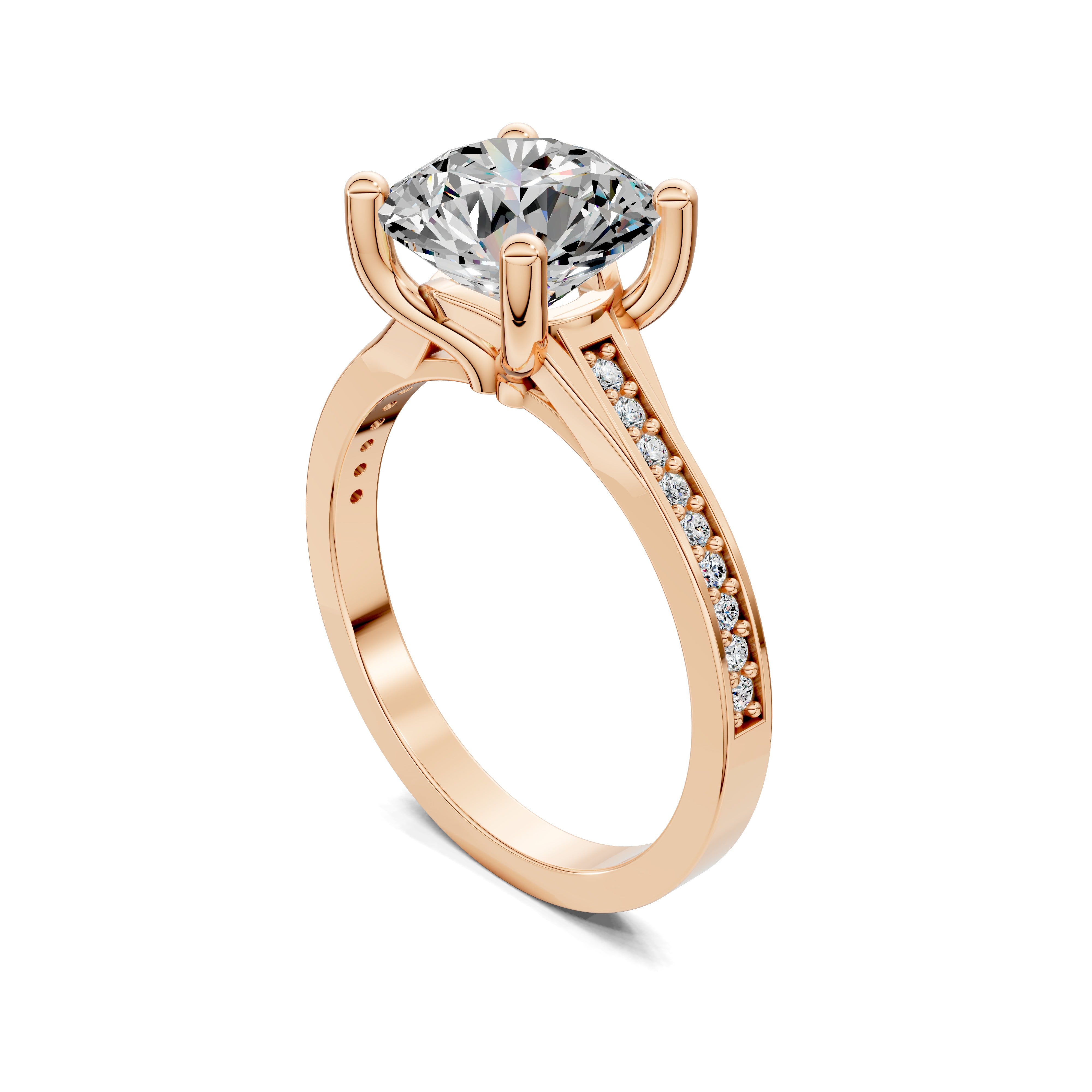 Celeste Pavé Solitaire Ring