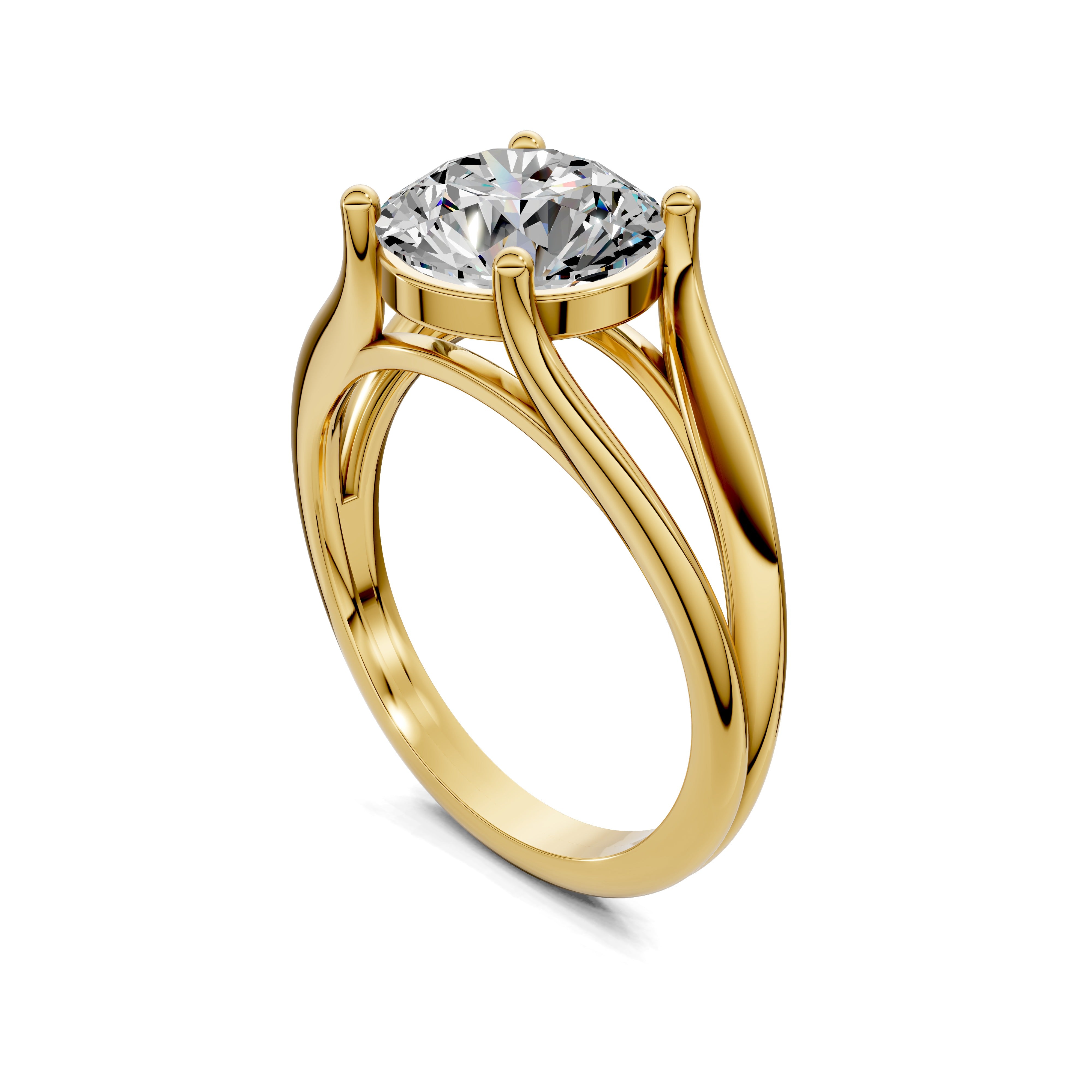 Aurora Split-Shank Solitaire Ring
