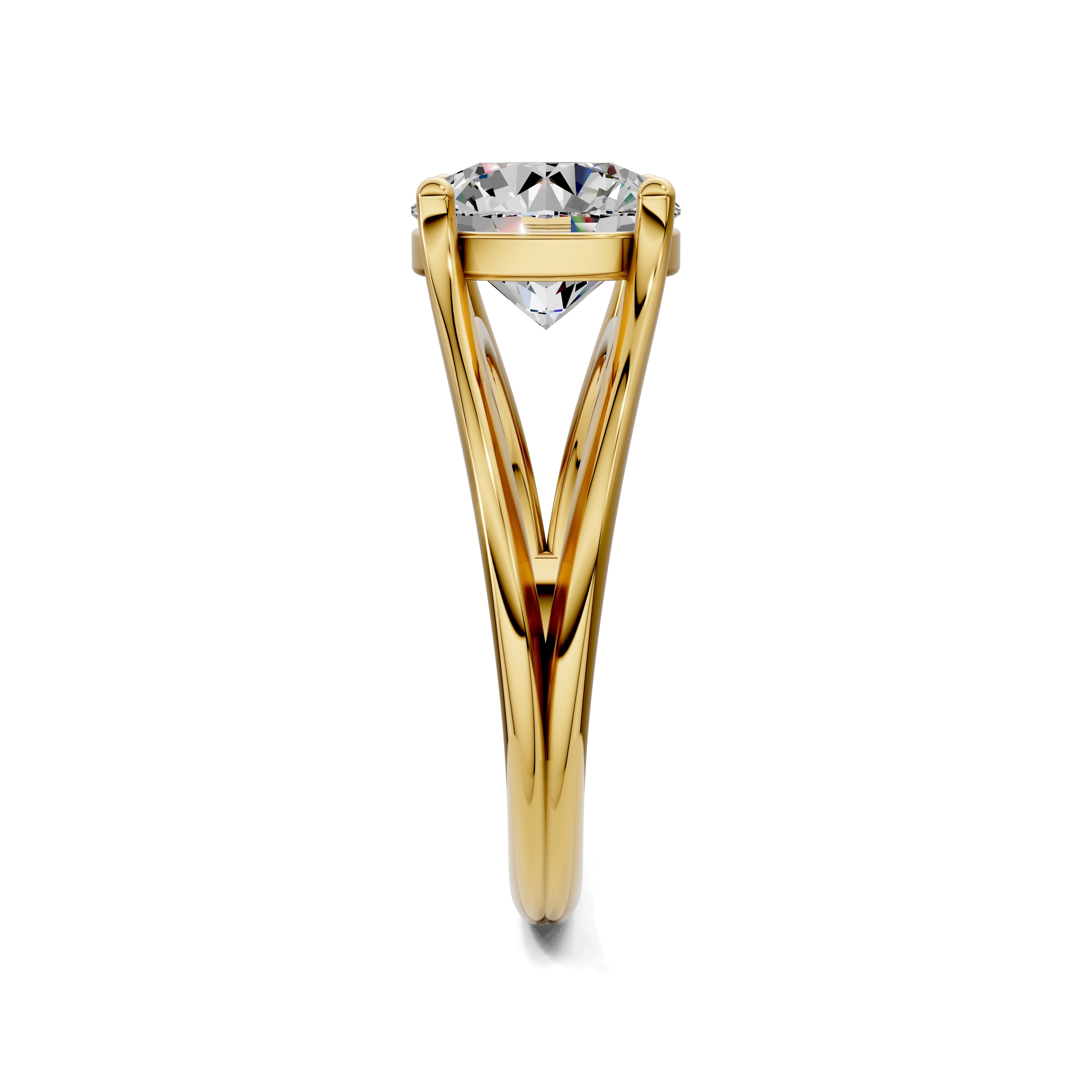 Aurora Split-Shank Solitaire Ring