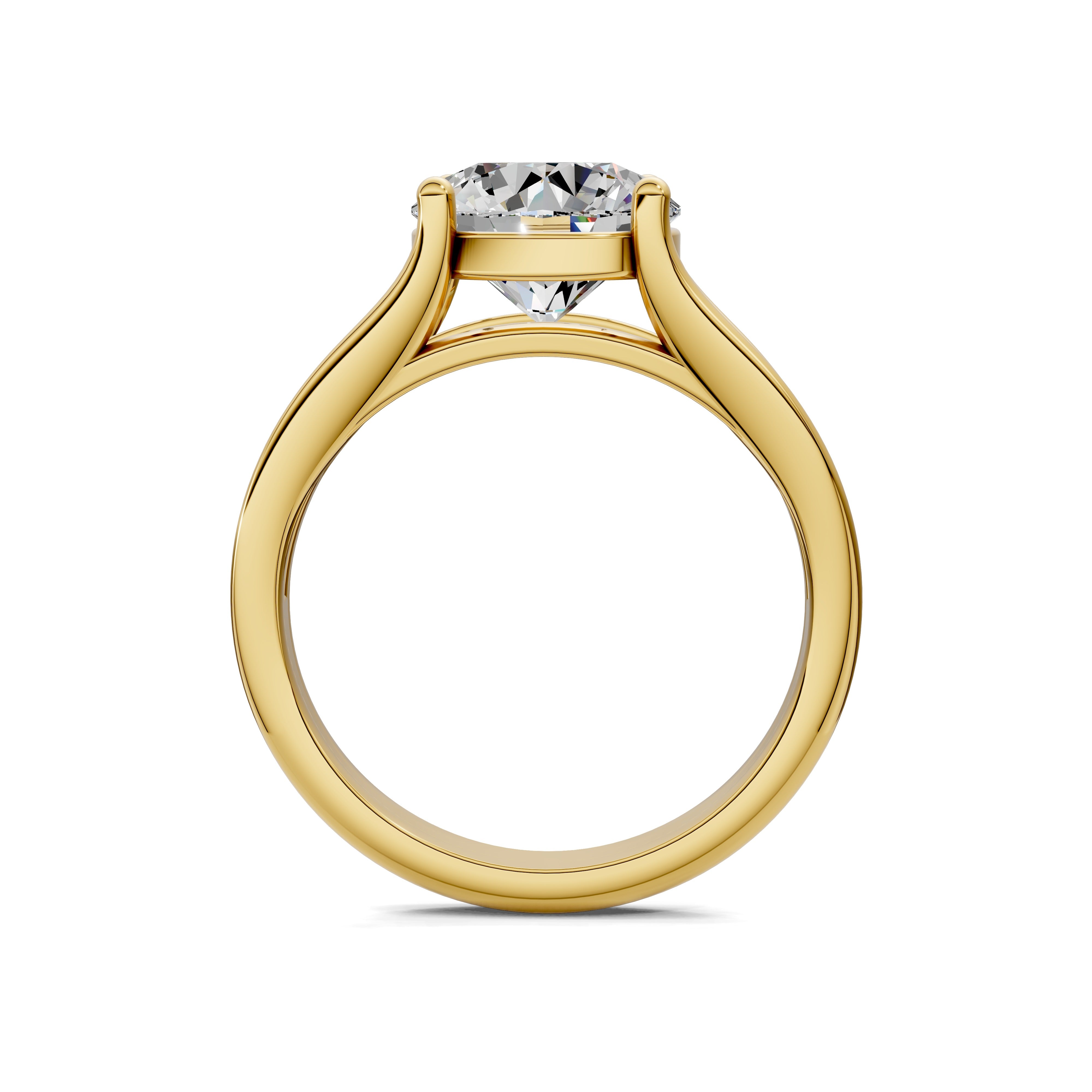 Aurora Split-Shank Solitaire Ring
