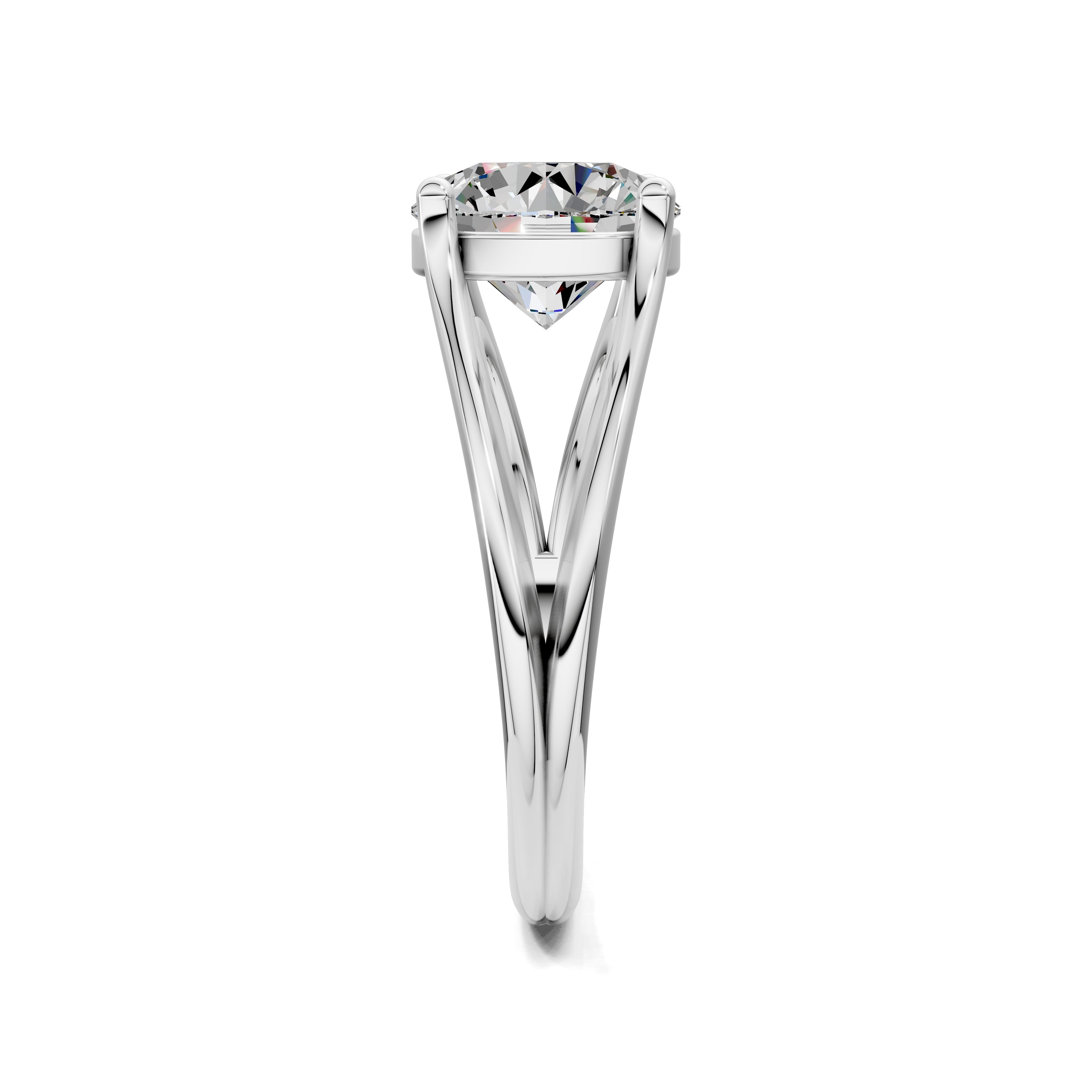 Aurora Split-Shank Solitaire Ring