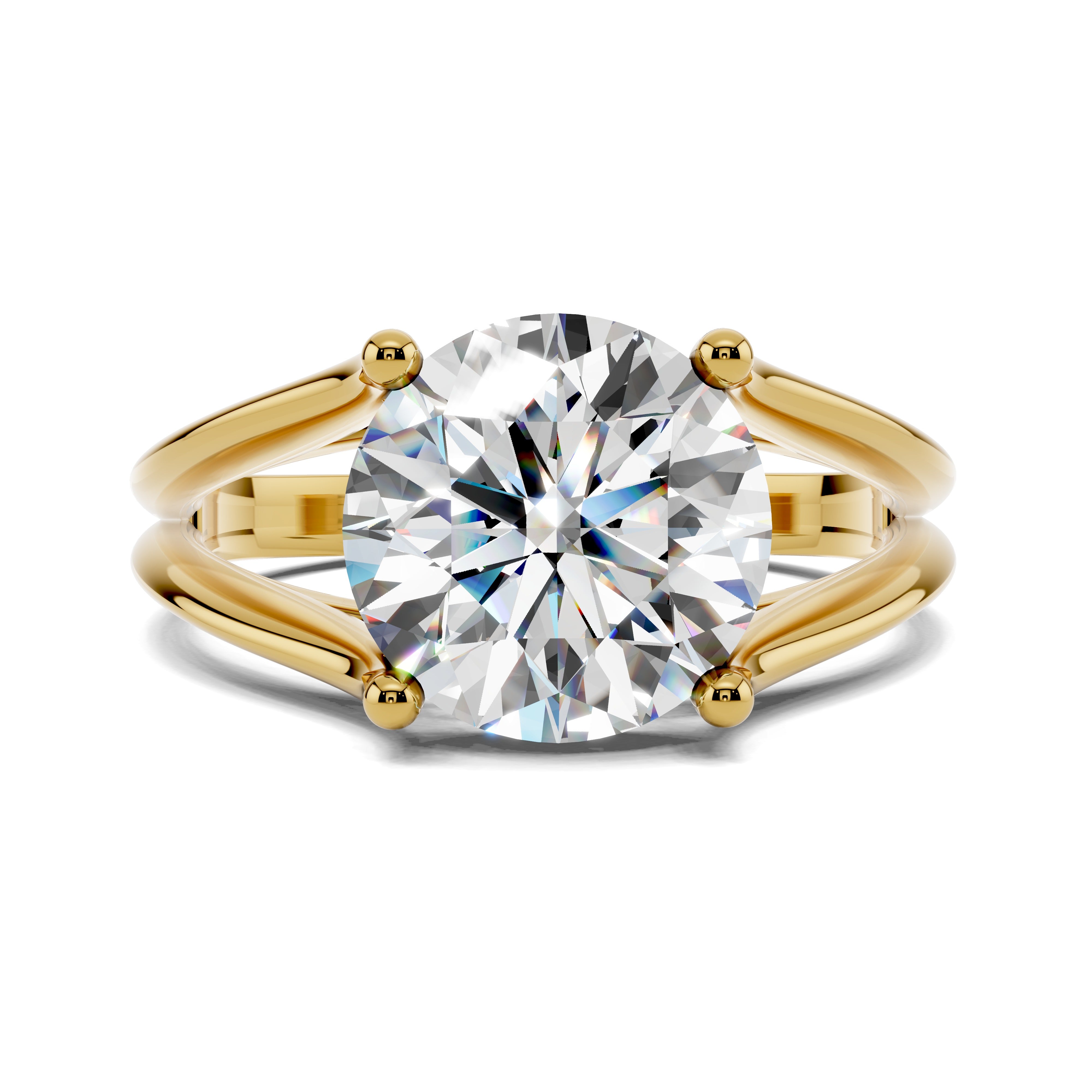 Aurora Split-Shank Solitaire Ring