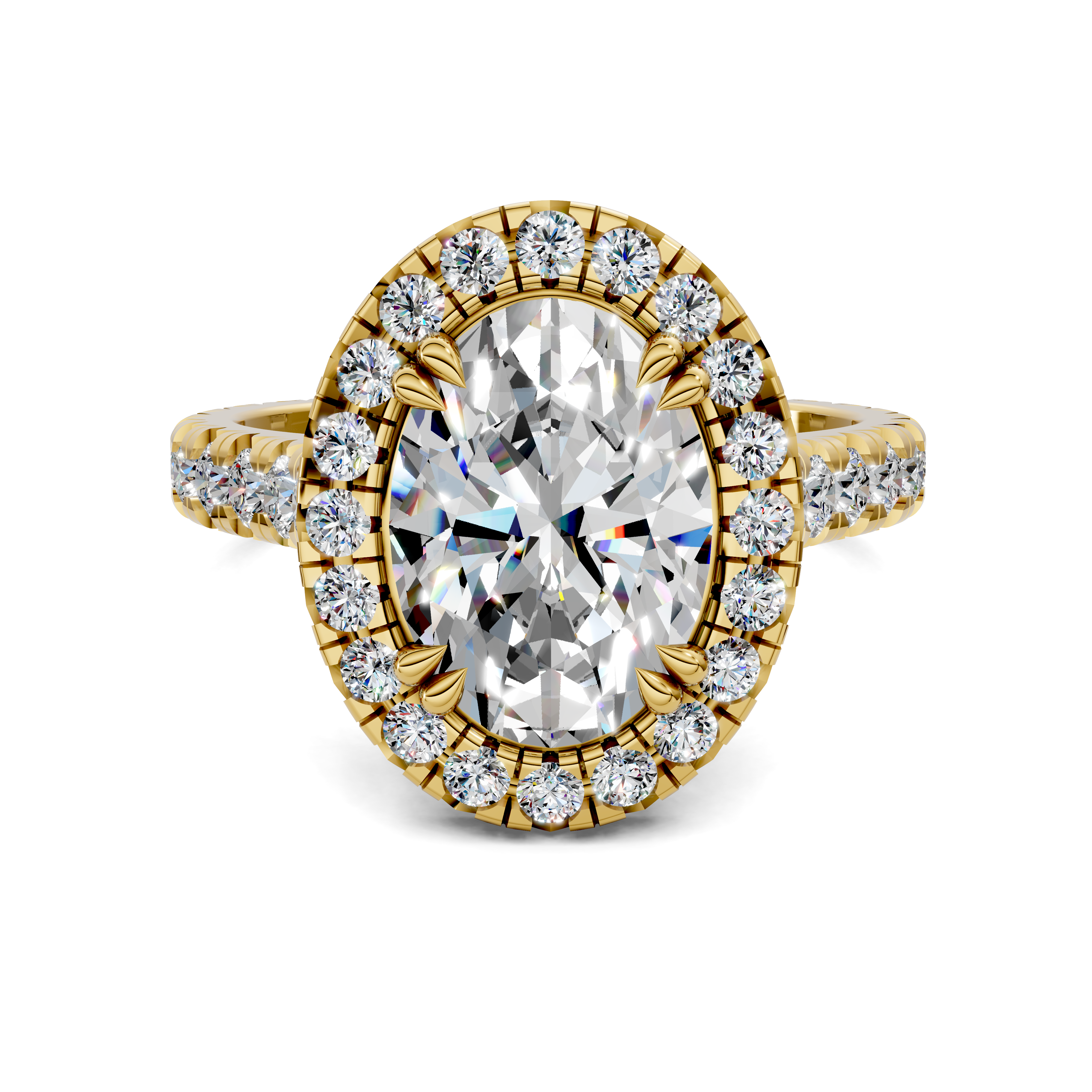Bia Halo Three-Quarter Coverage Diamond Ring