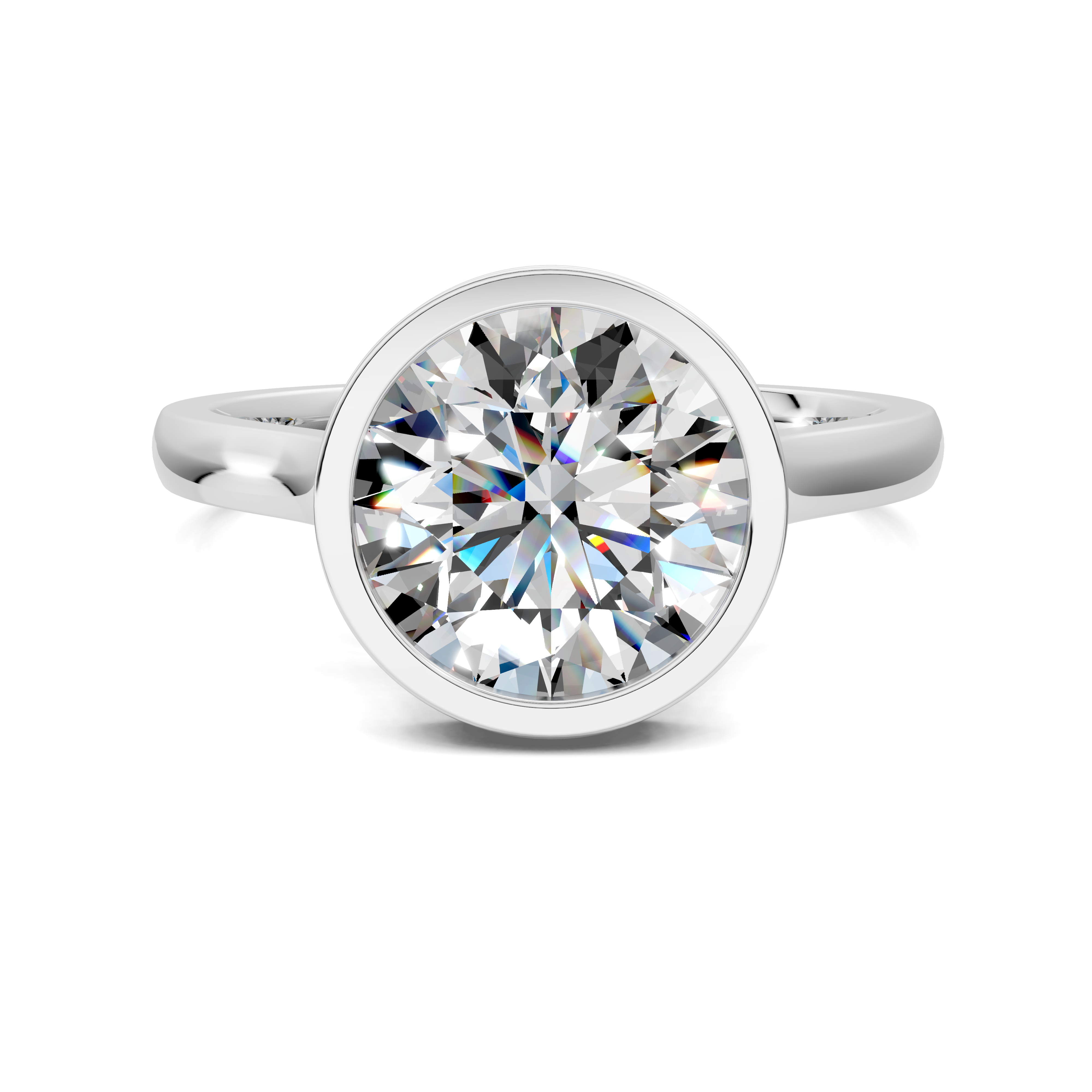 Artemis Bezel Hidden Halo Ring
