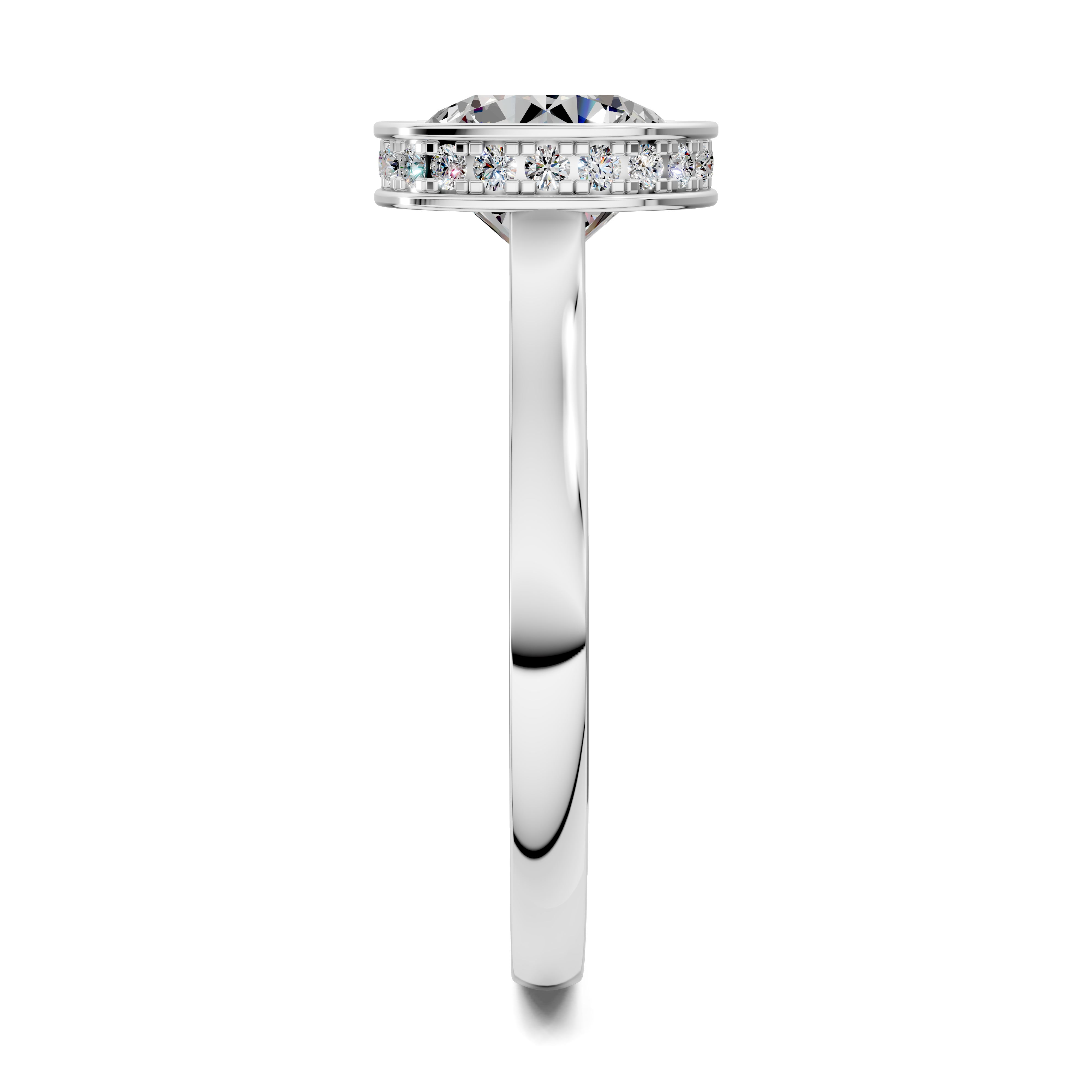 Artemis Bezel Hidden Halo Ring