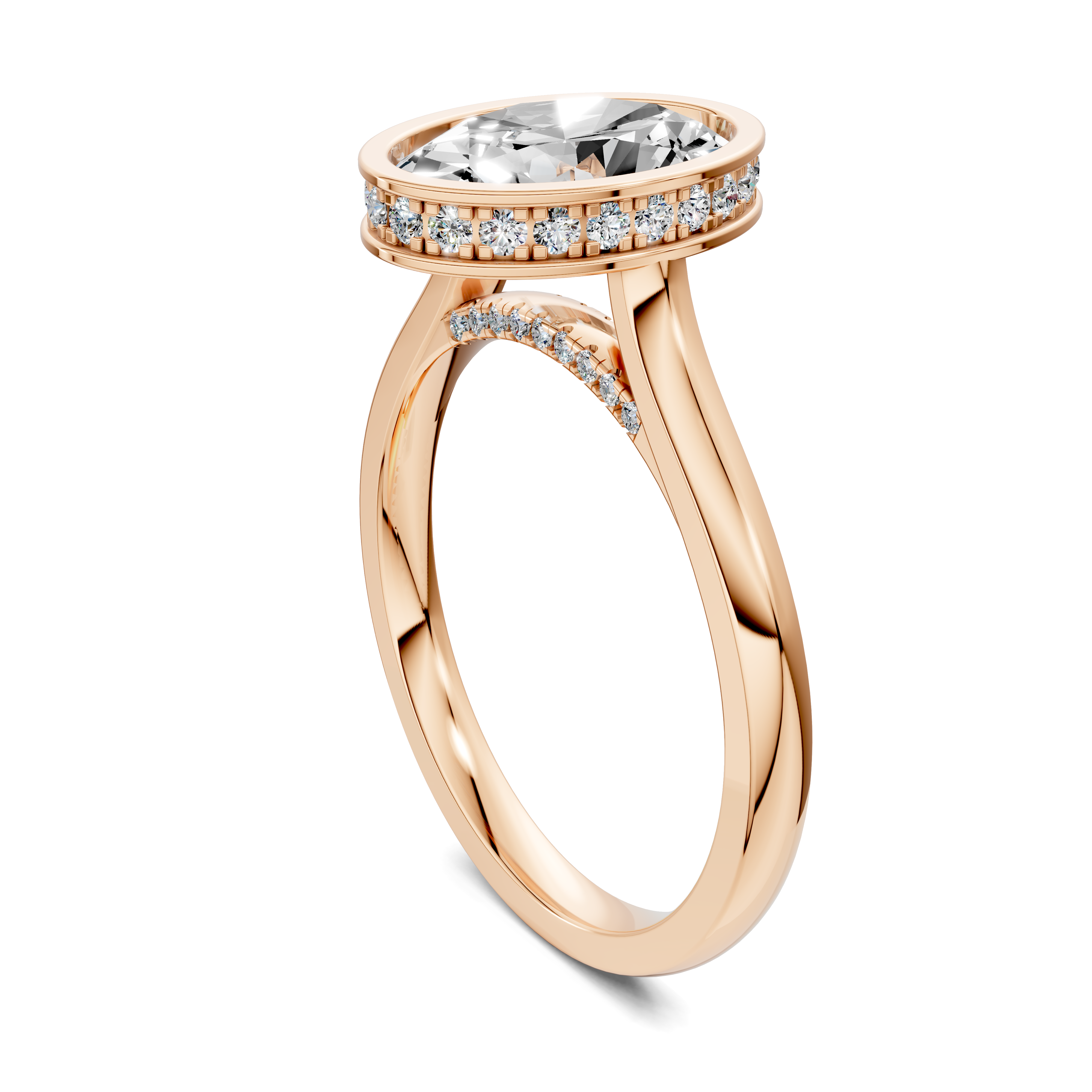 Artemis Bezel Hidden Halo Ring
