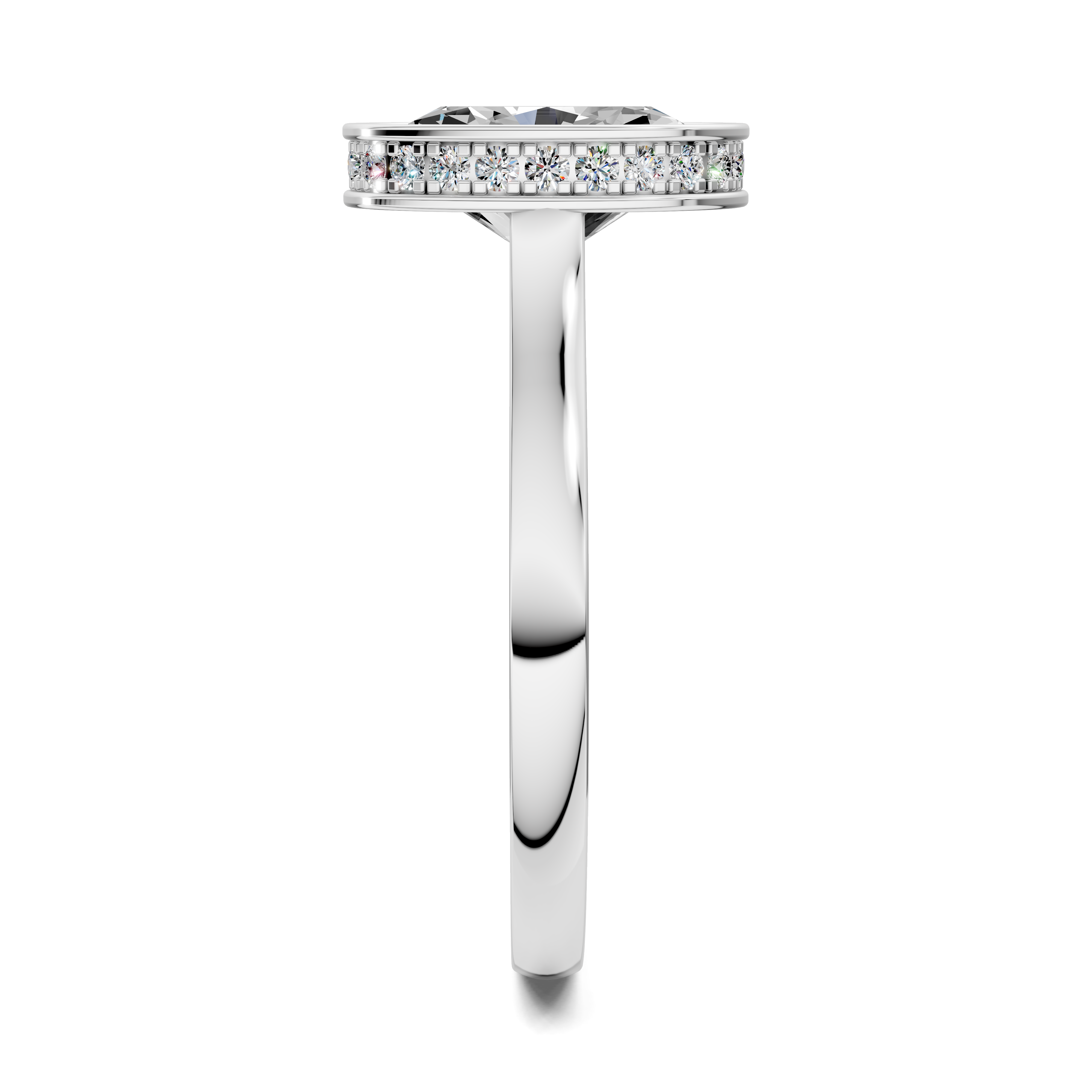 Artemis Bezel Hidden Halo Ring