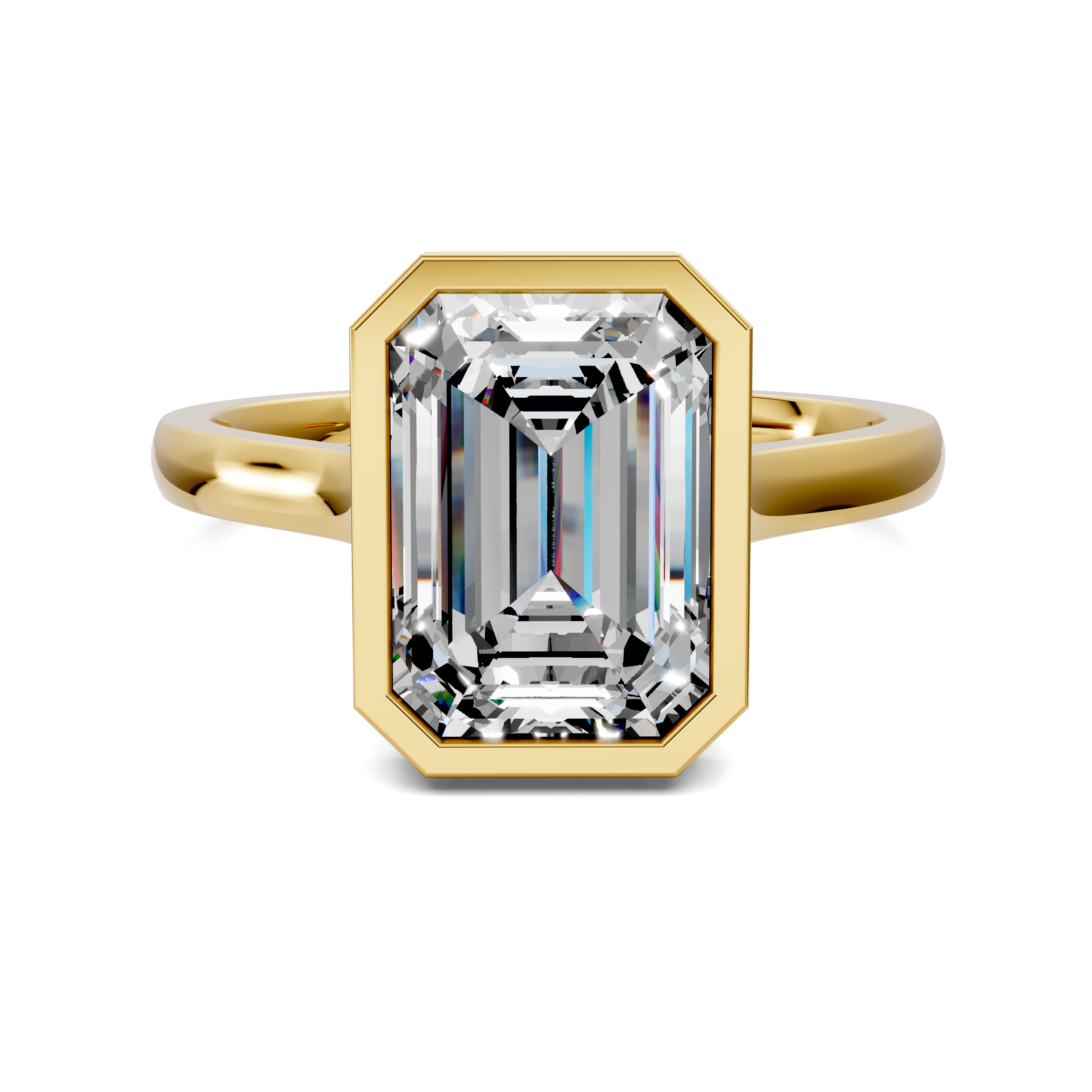Artemis Bezel Hidden Halo Ring