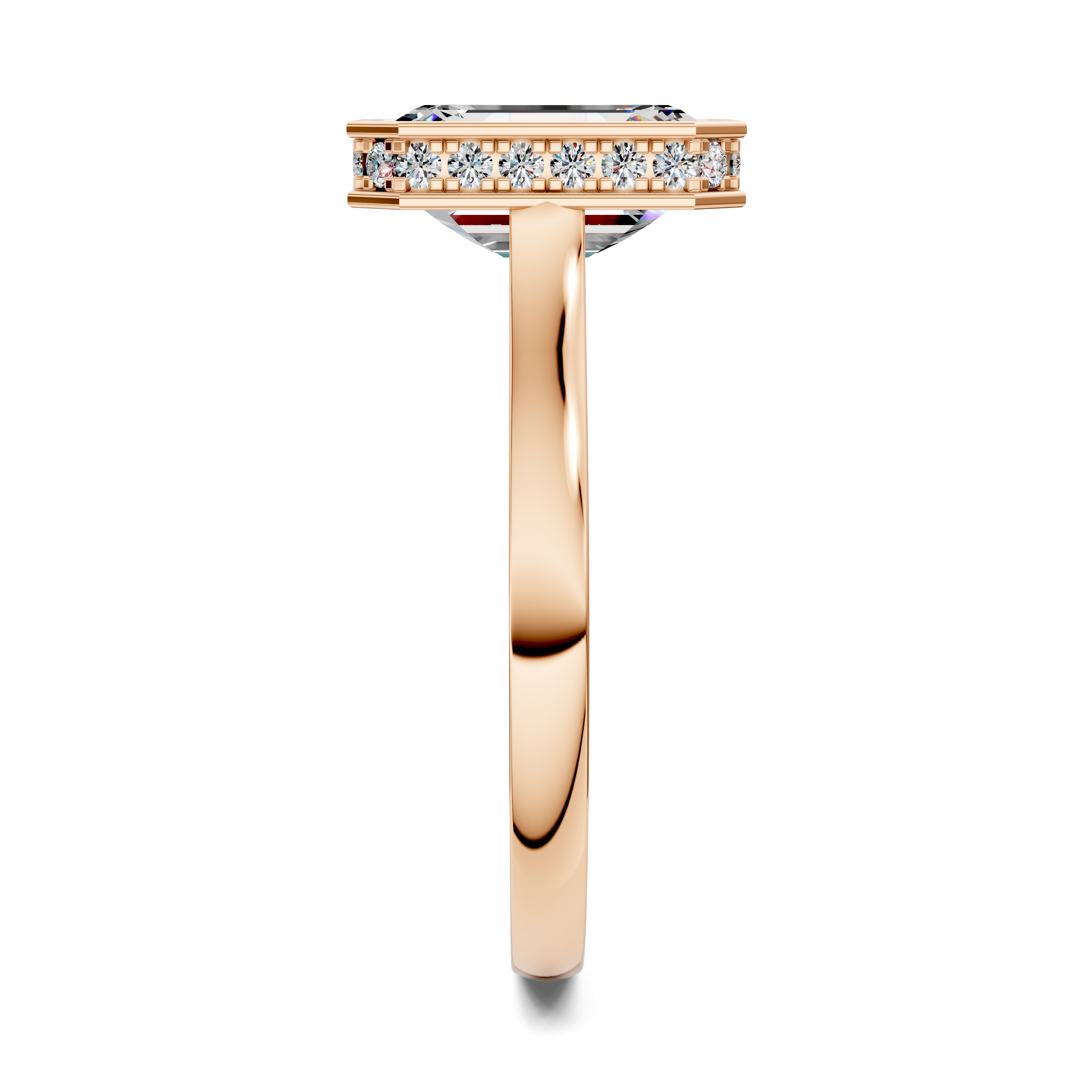 Artemis Bezel Hidden Halo Ring