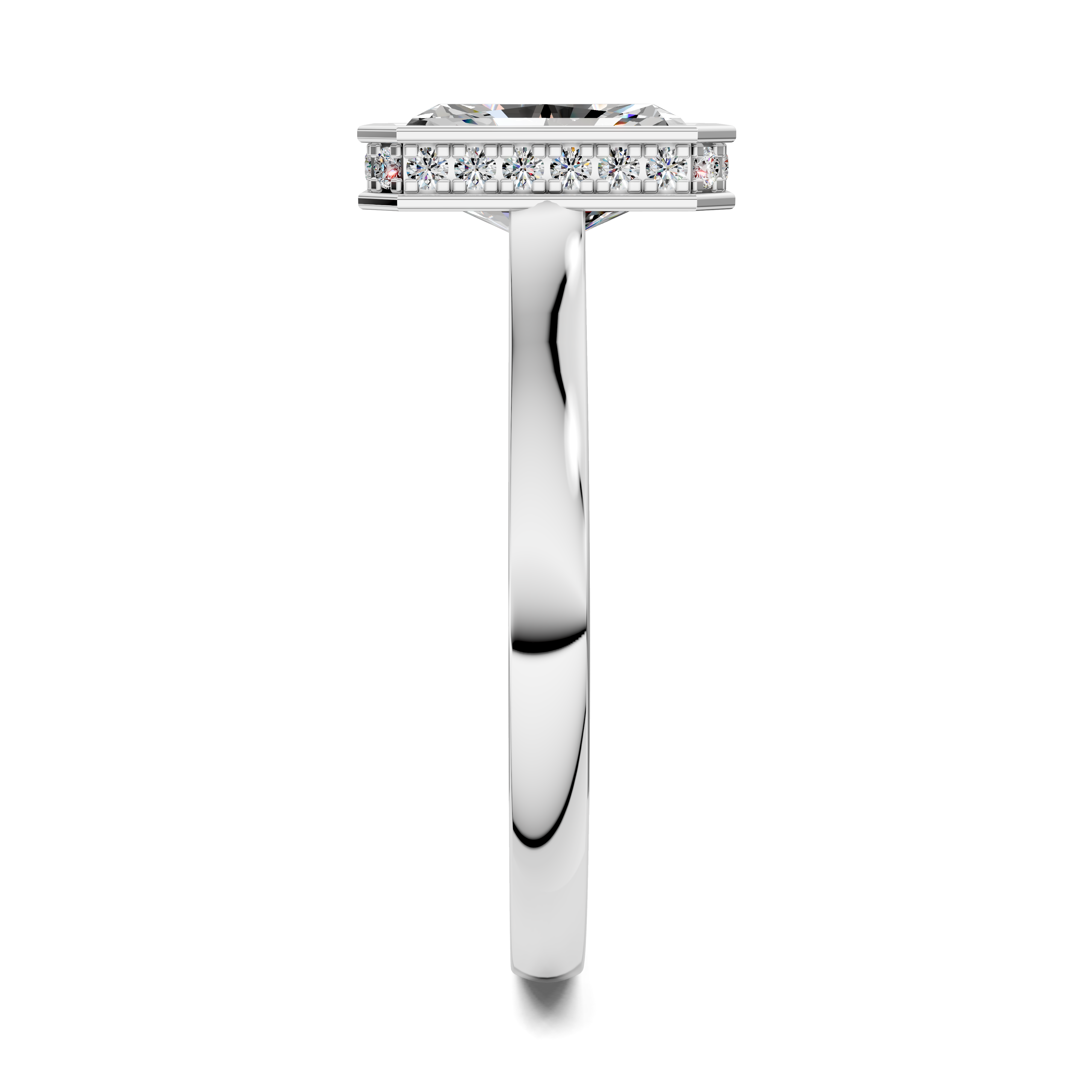 Artemis Bezel Hidden Halo Ring
